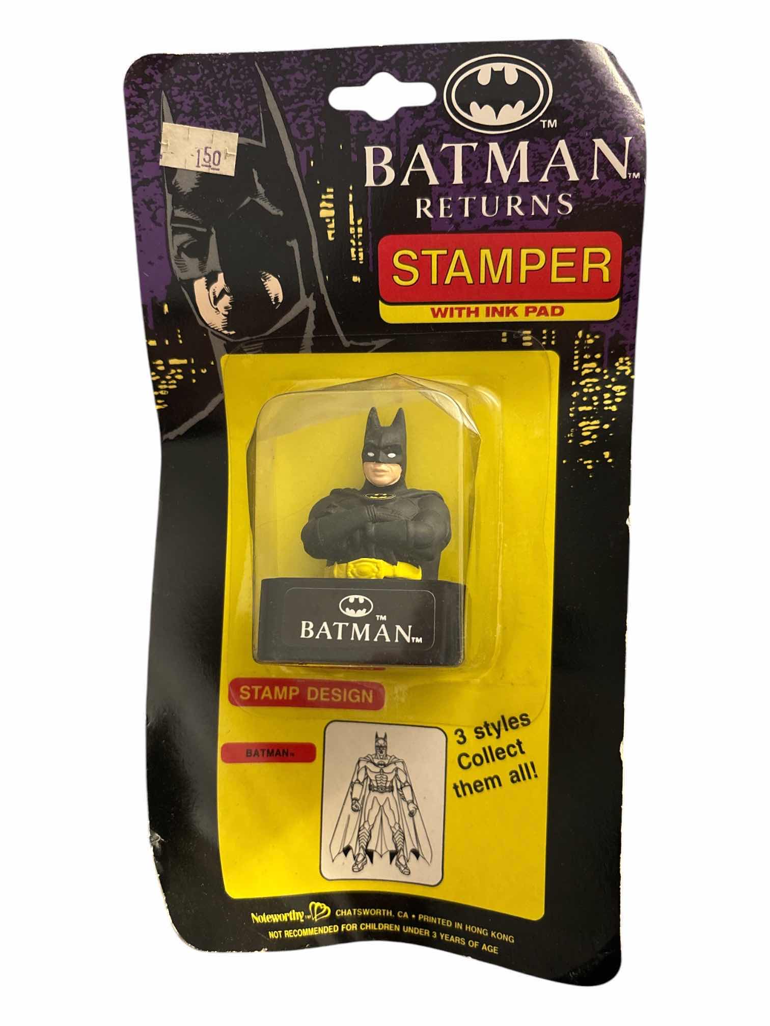 Photo 1 of 1991 BATMAN RETURNS STAMPER W INK PAD, BATMAN