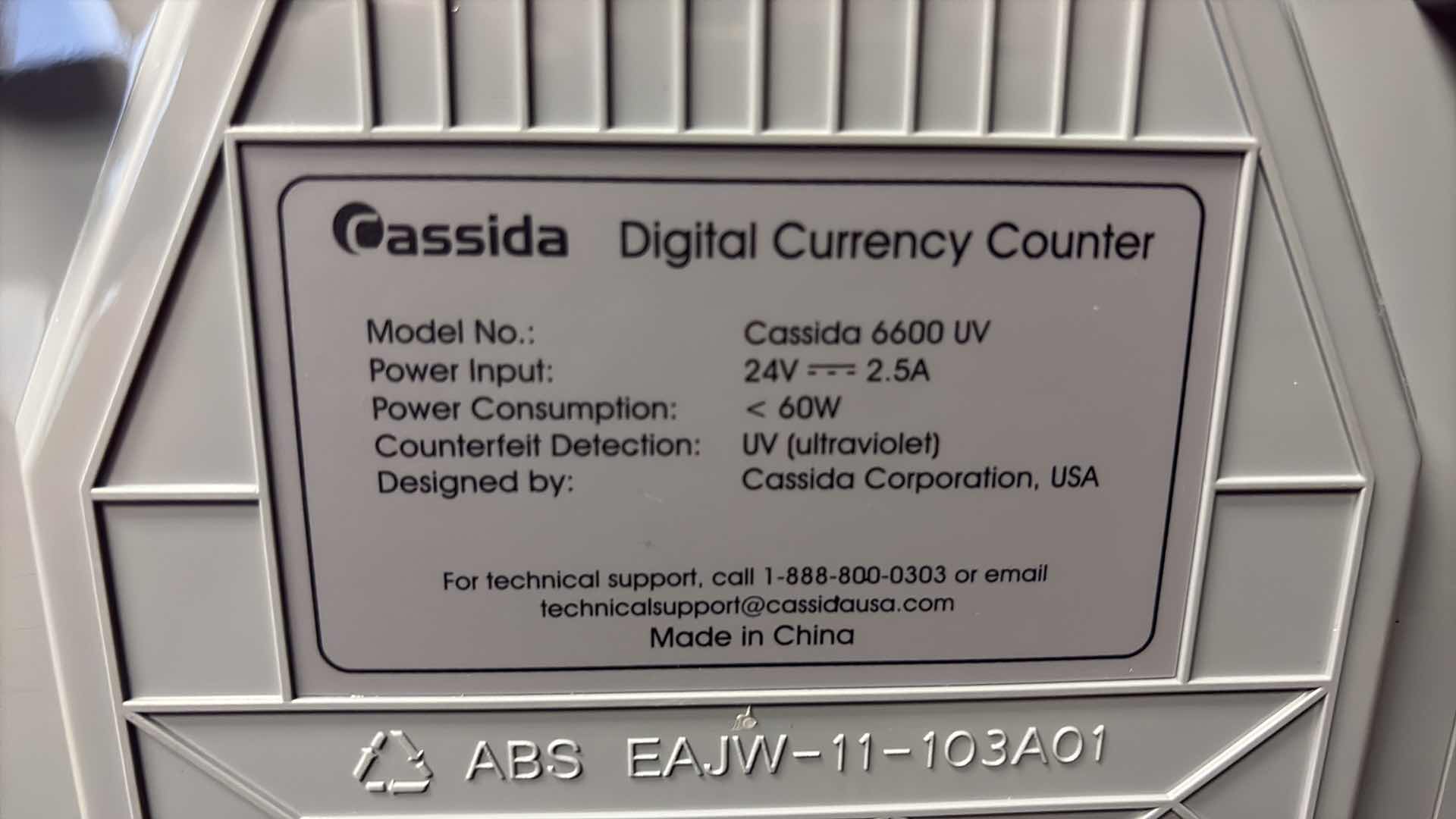 Photo 1 of CASSIDA 6600 CURRENCY COUNTER H7.25”