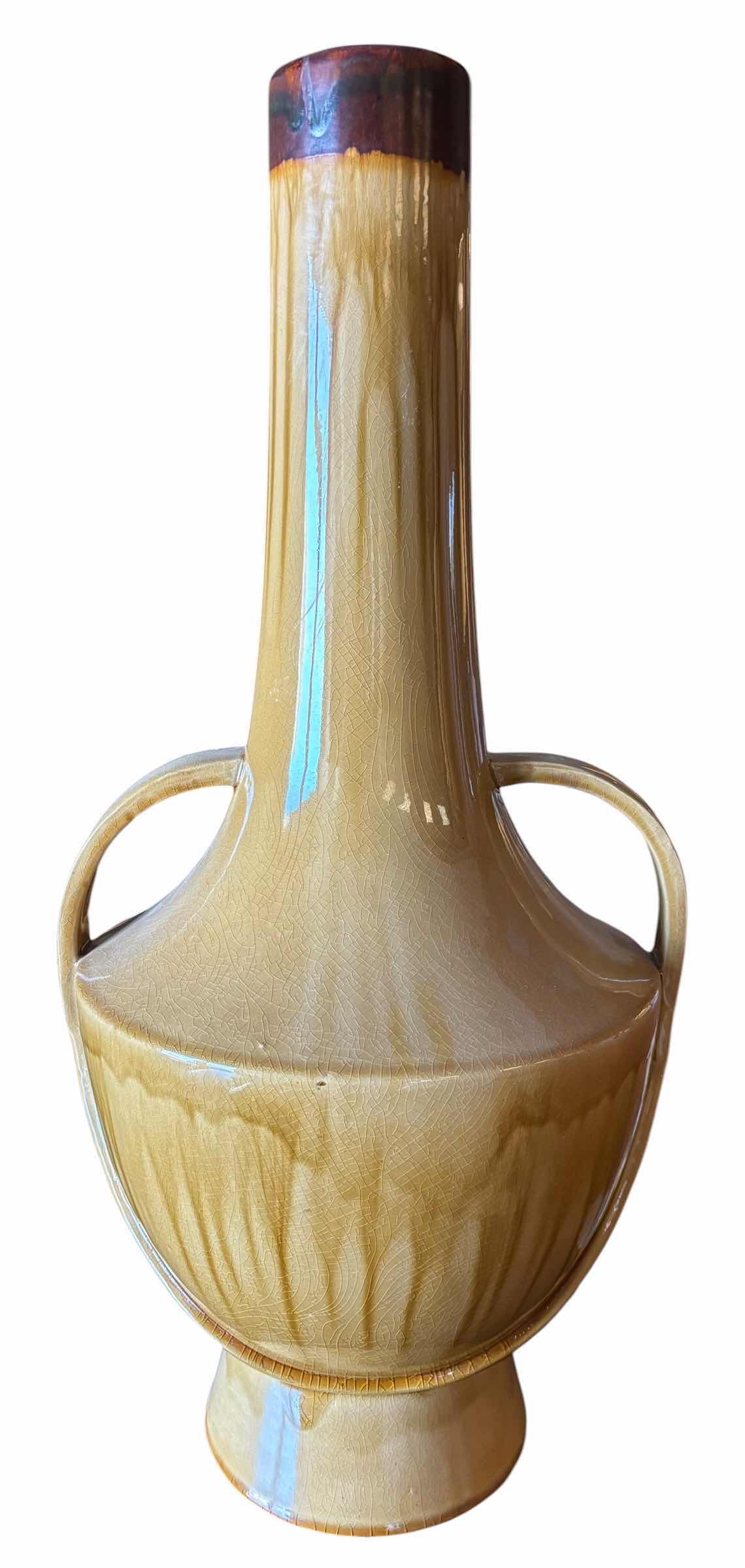 Photo 1 of GLOBAL VIEWS LARGE VINTAGE STYLE CERAMIC VASE H29”