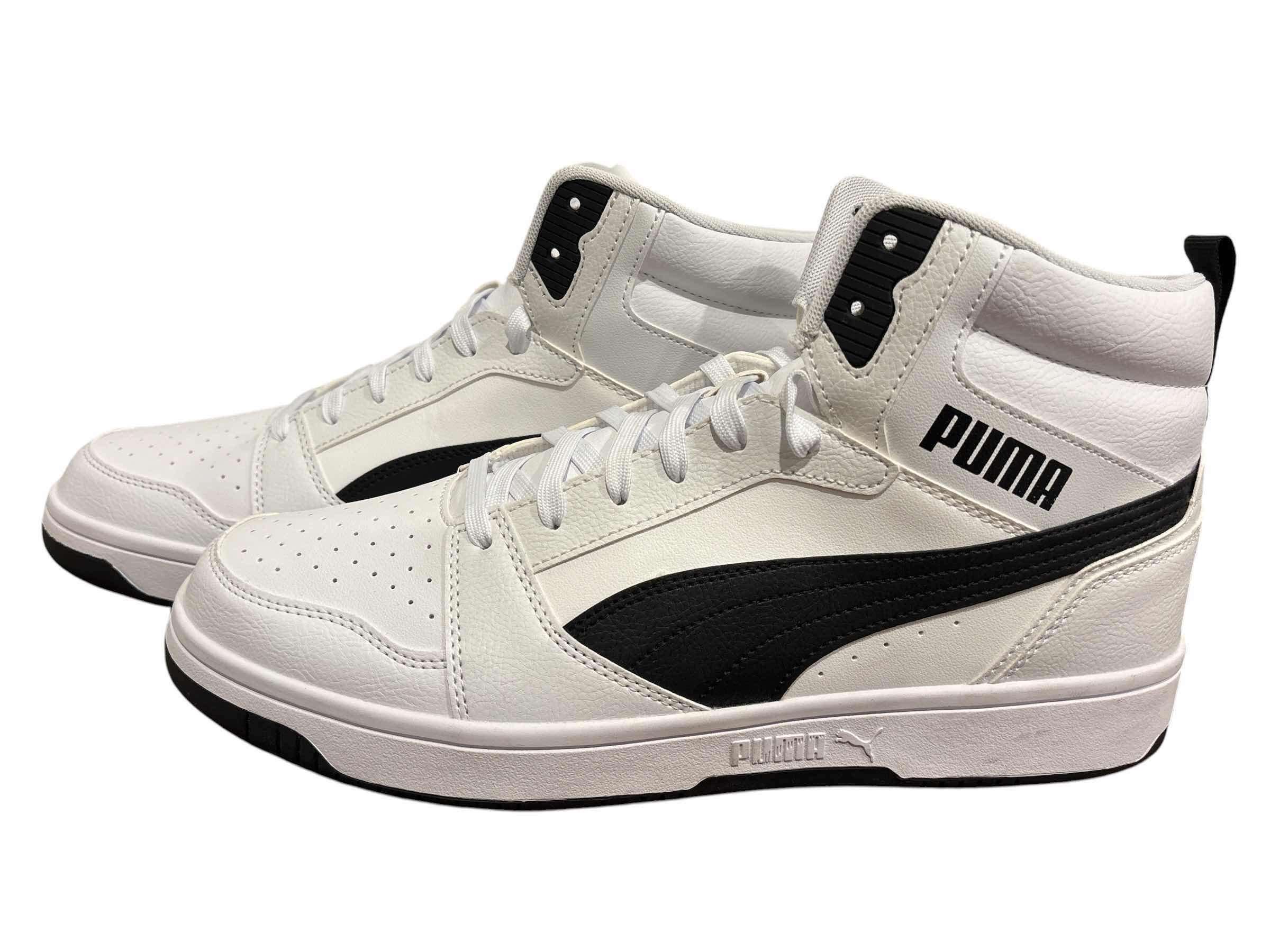 Photo 1 of NEW MEN’S PUMA SHOES, SIZE 12 WHITE/BLACK