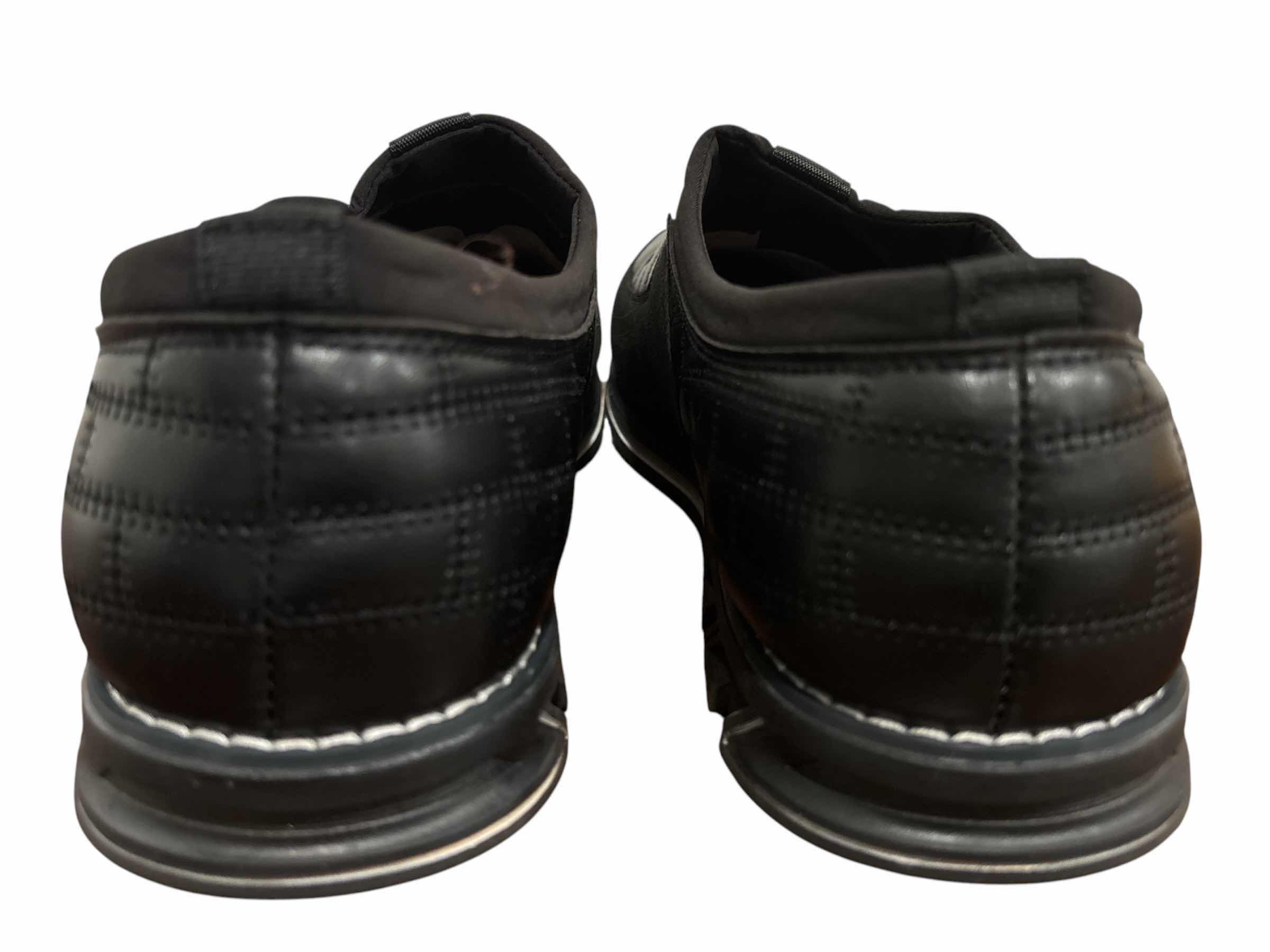 Photo 1 of MEN’S FASHION M SLIP-ON SHOES, SIZE 12 BLACK/WHITE