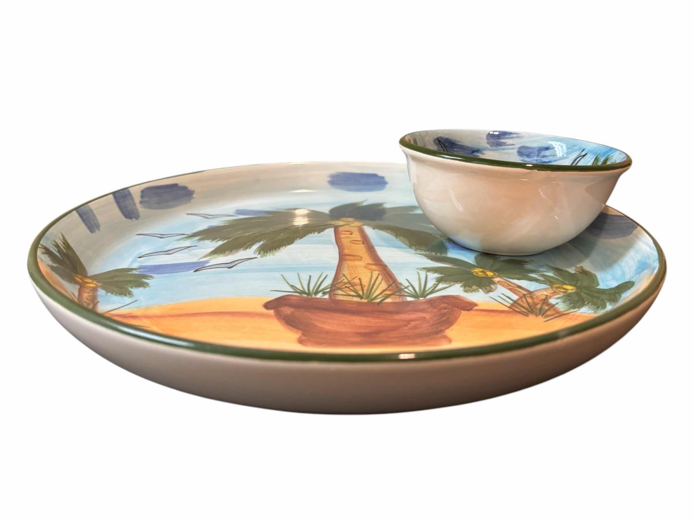 Photo 1 of SILVERTON 2 PC CERAMIC ISLAND THEME CHIP & DIP SET