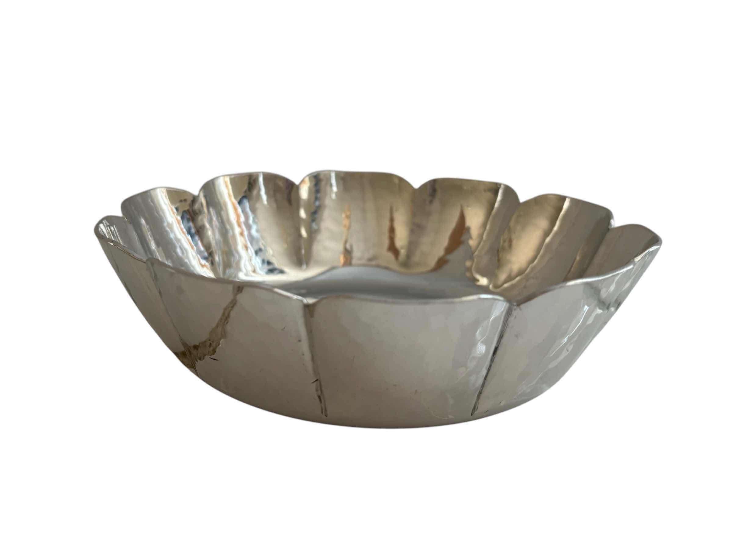 Photo 1 of VINTAGE CARTIER HANDMADE HAMMERED PEWTER DISH W PARAMOUNT PICTURES ETCHING 6.25” X 6.25” H1.6”