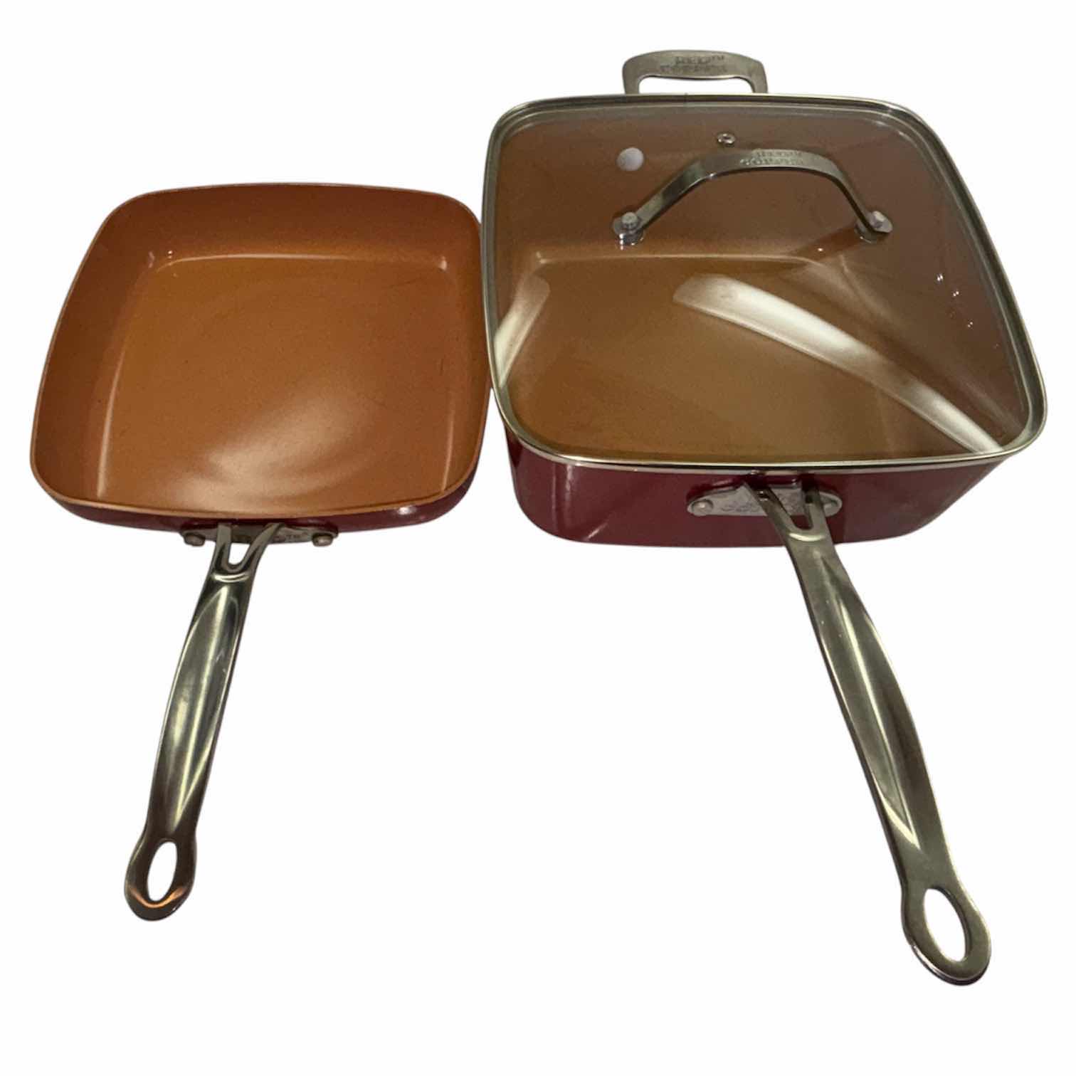 Photo 1 of RED COPPER SQUARE 5 PC PAN SET $44