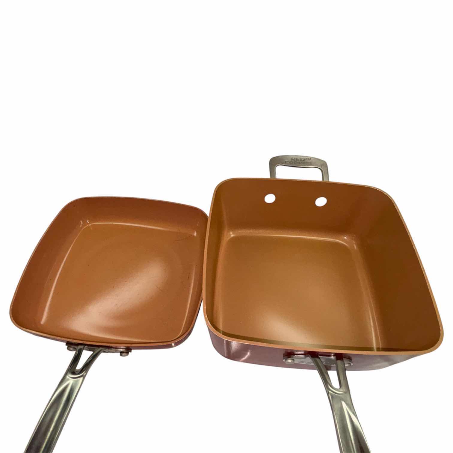 Photo 1 of RED COPPER SQUARE 5 PC PAN SET $44