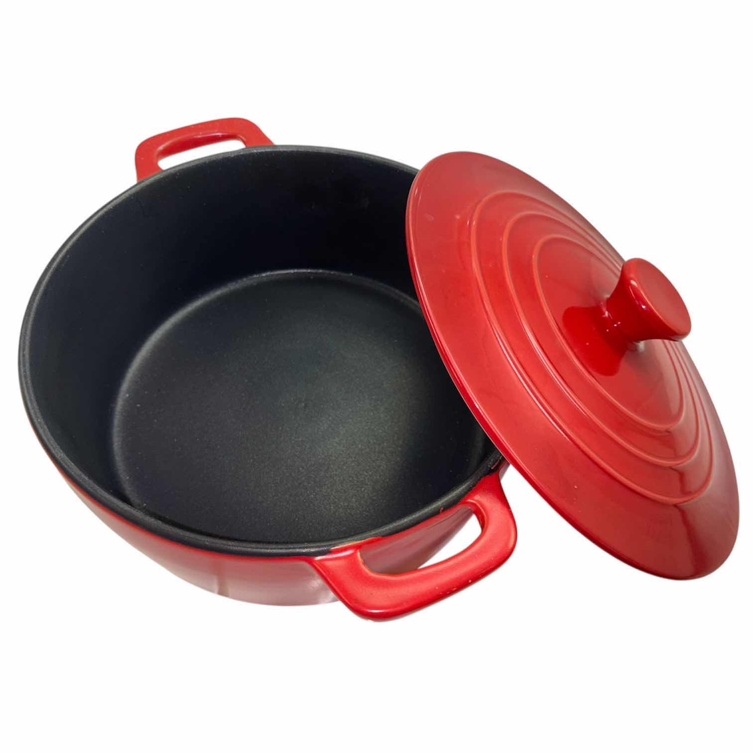 Photo 1 of PARINI RED CERAMIC 10” ROUND BAKING DISH W LID $45