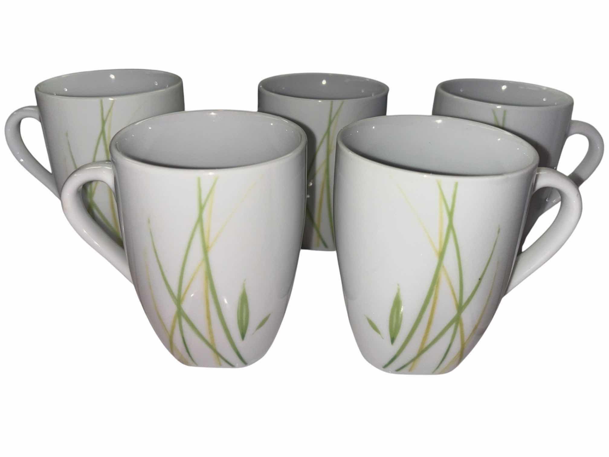 Photo 1 of TABLETOPS GALLERY HIGH FIRED PORCELAIN ELBA COLLECTION MUGS, SET OF 5 $40