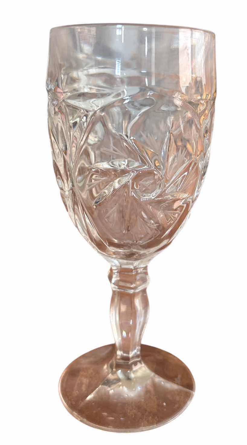 Photo 1 of (3)PCS CRYSTAL STEMMED GOBLETS H6.5”