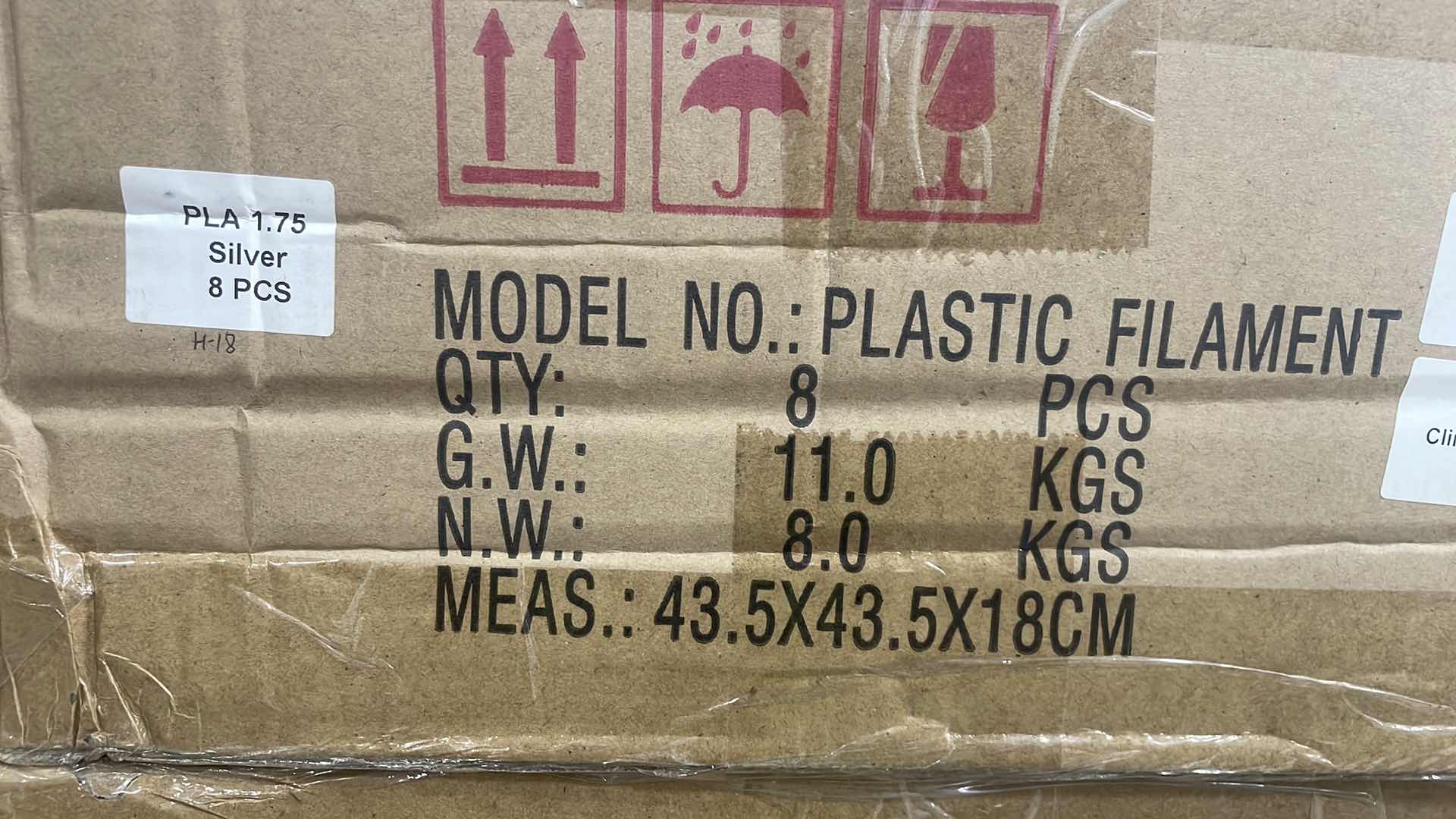 Photo 1 of CASE OF 8 VERSIPRO FILAMENTS PREMIUM 3D PRINTER SILVER FILAMENT
