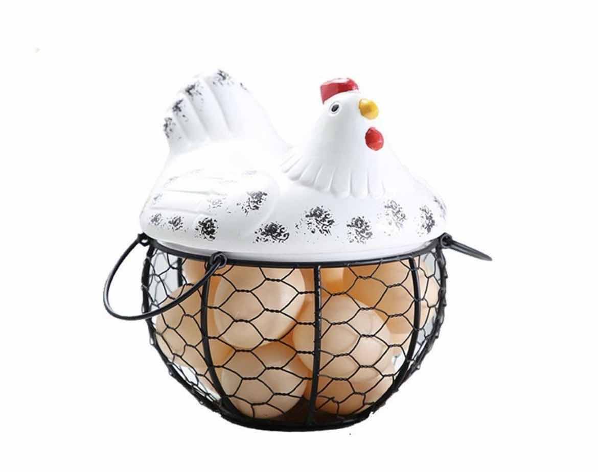 Photo 1 of CASE OF 4 CHICKEN EGG BASKET CHICKEN EGG HOLDER DECORATIVE FARMHOUSE STORAGE CONTAINER FOR KITCHEN COUNTERTOP