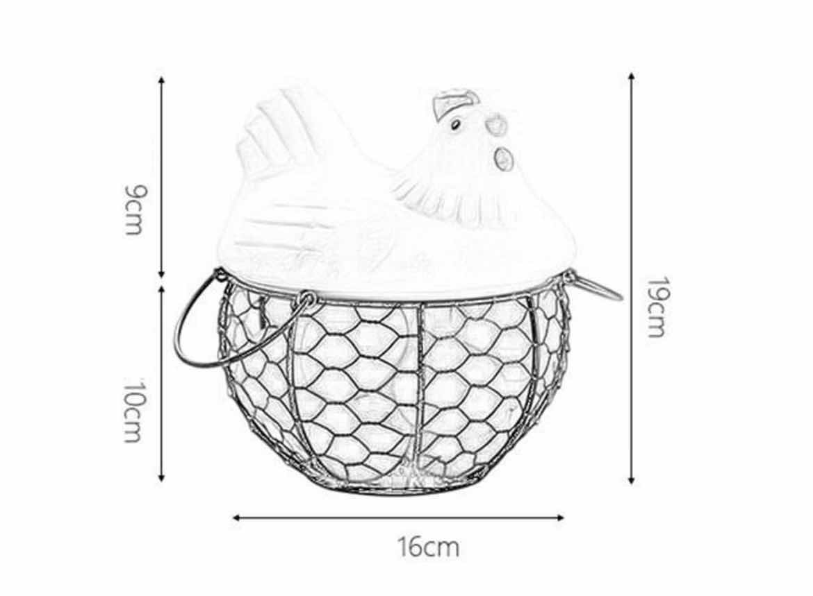 Photo 1 of CASE OF 4 CHICKEN EGG BASKET CHICKEN EGG HOLDER DECORATIVE FARMHOUSE STORAGE CONTAINER FOR KITCHEN COUNTERTOP