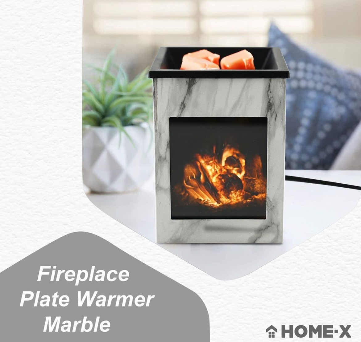 Photo 1 of CASE OF 12 HOME-X GLOWING FIREPLACE WAX WARMER MARBLE