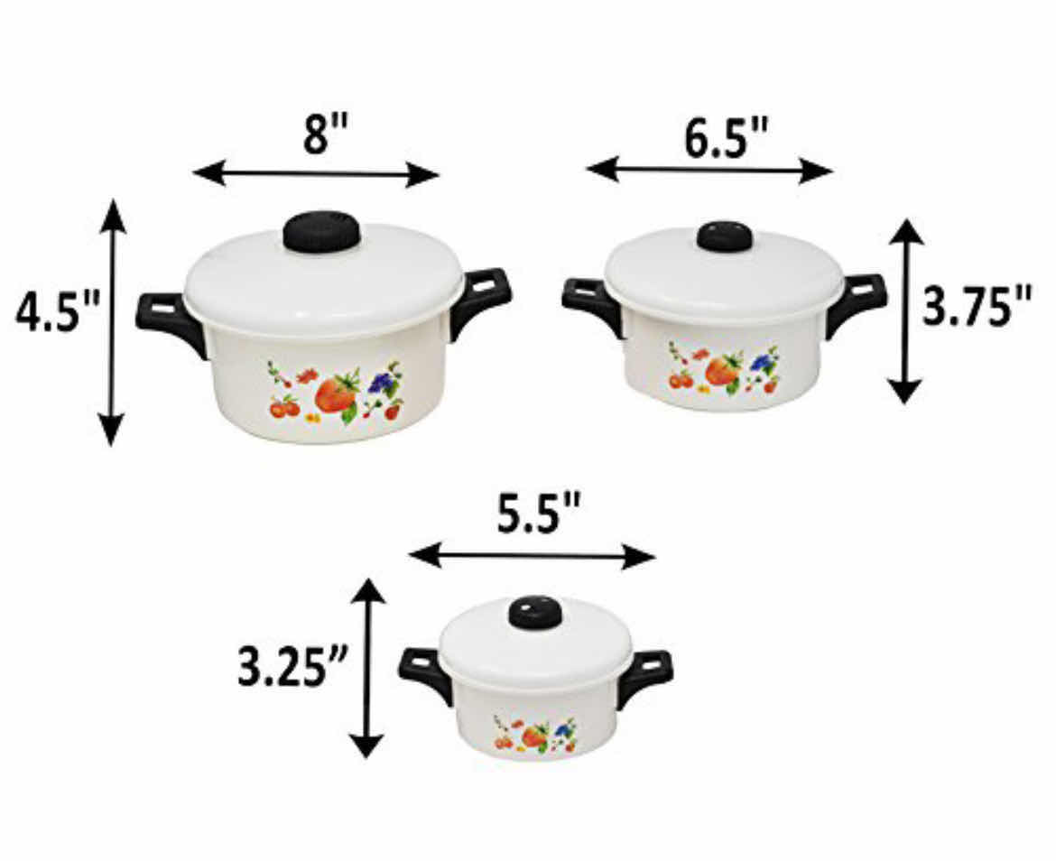 Photo 1 of CASE OF 8 HOME-X SET OF MICROWAVE OVEN POTS WITH HANDLES AND VENTILATED LIDS