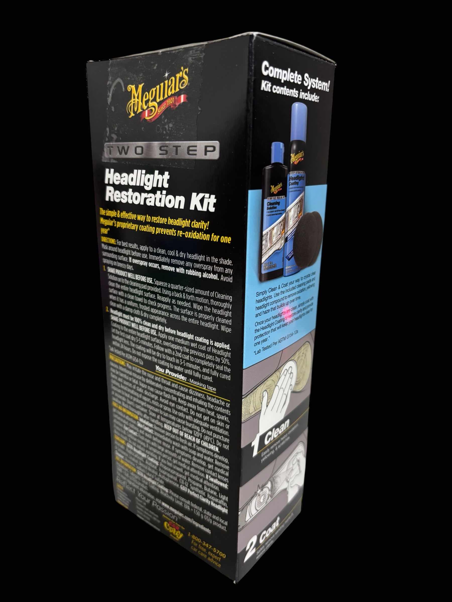Photo 1 of MEGUIARS 2-STEP HEADLIGHT RESTORATION KIT G2970