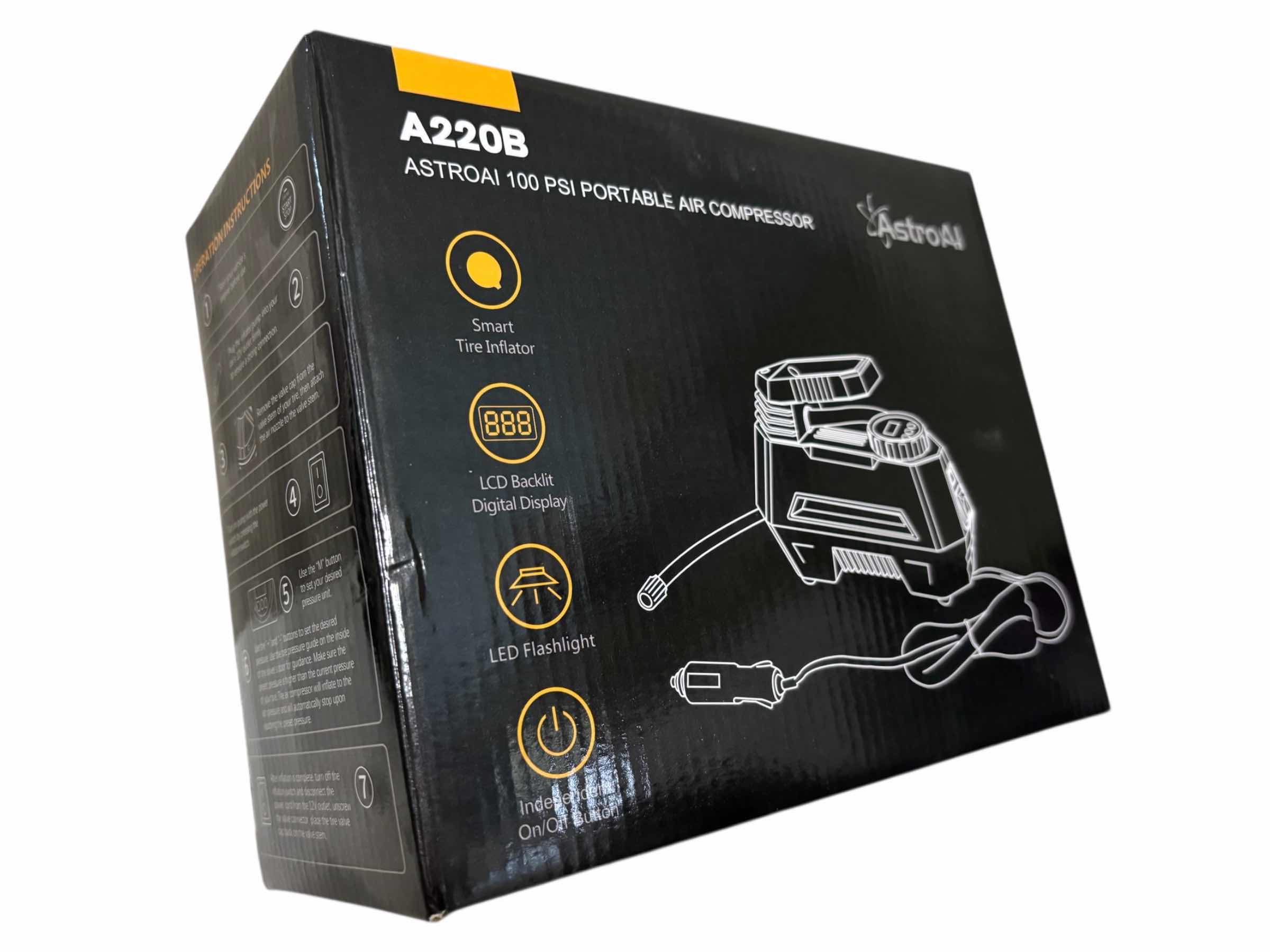 Photo 1 of ASTRO-AI 100 PSI PORTABLE AIR COMPRESSOR A220B