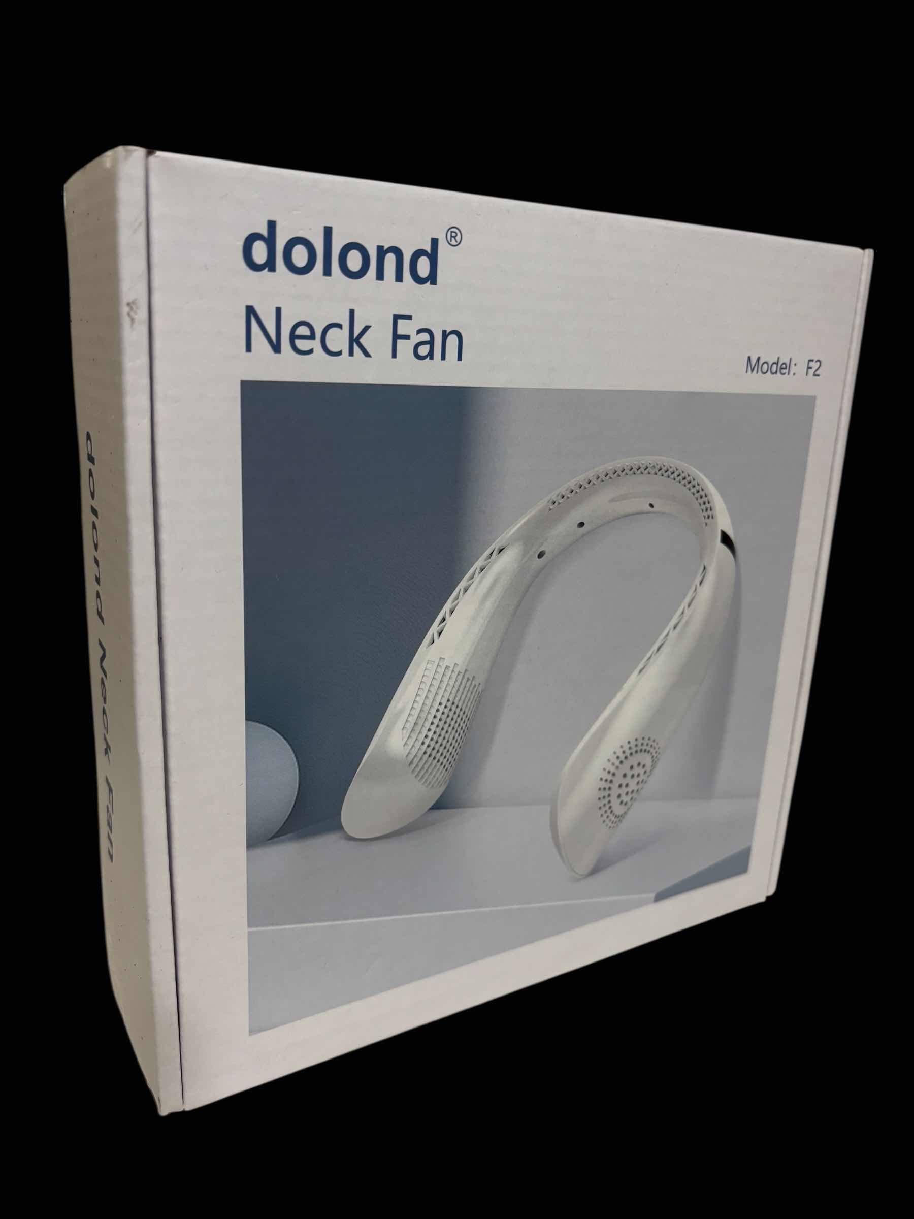 Photo 1 of DOLOND F2 PORTABLE NECK FAN W 3 SPEEDS & USB CHARGER CORD, WHITE