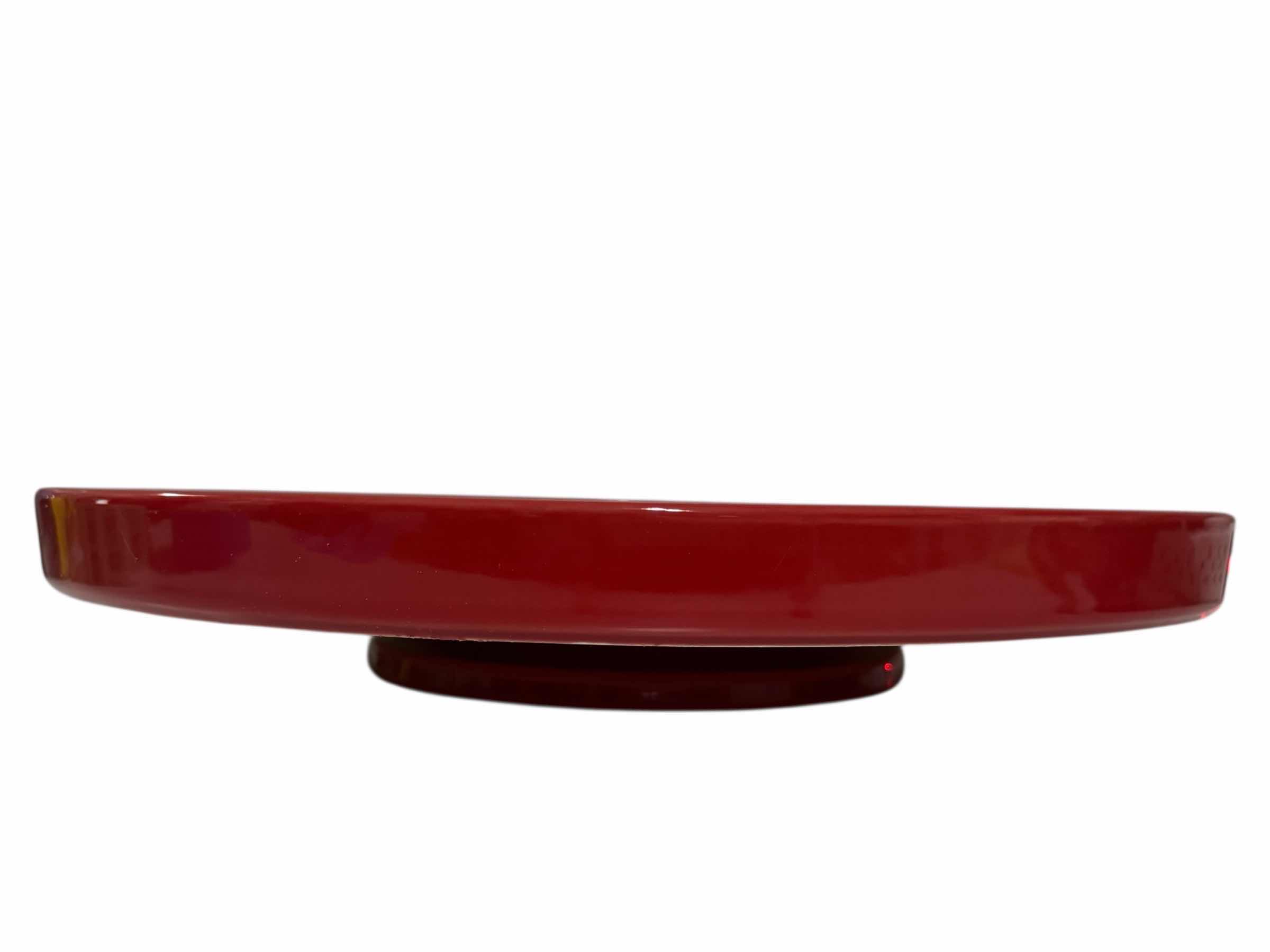 Photo 1 of TEMP-TATIONS OVENWARE DOODLE DOO RED ROOSTER 13” CERAMIC LAZY SUSAN