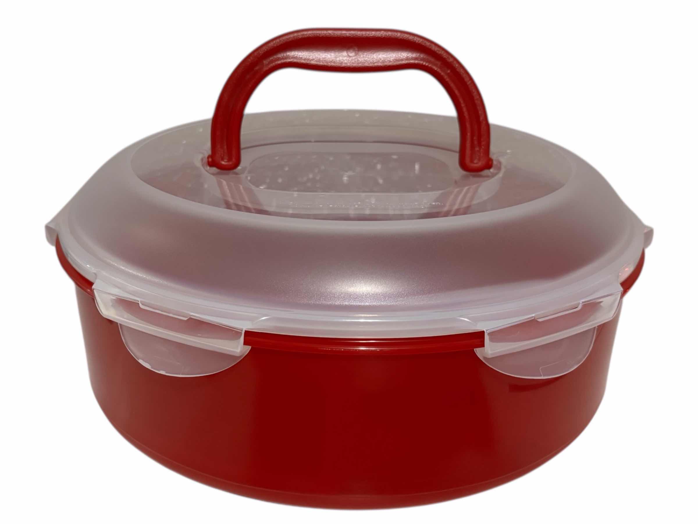Photo 1 of LOCK N LOCK PIE CARRIER W HANDLE, RED