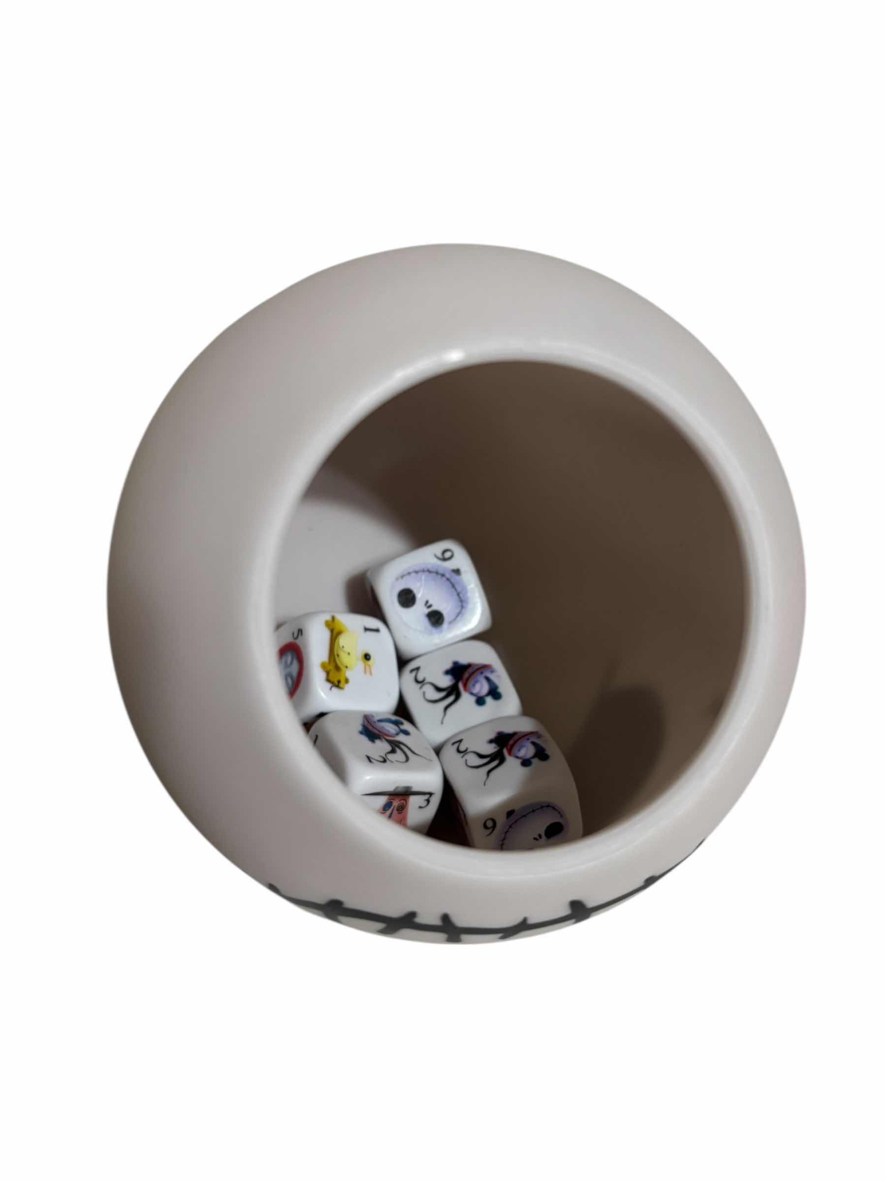 Photo 1 of TIM BURTON’S THE NIGHTMARE BEFORE CHRISTMAS EDITION YAHTZEE W JACK SKELLINGTON DICE CUP & CUSTOM DICE