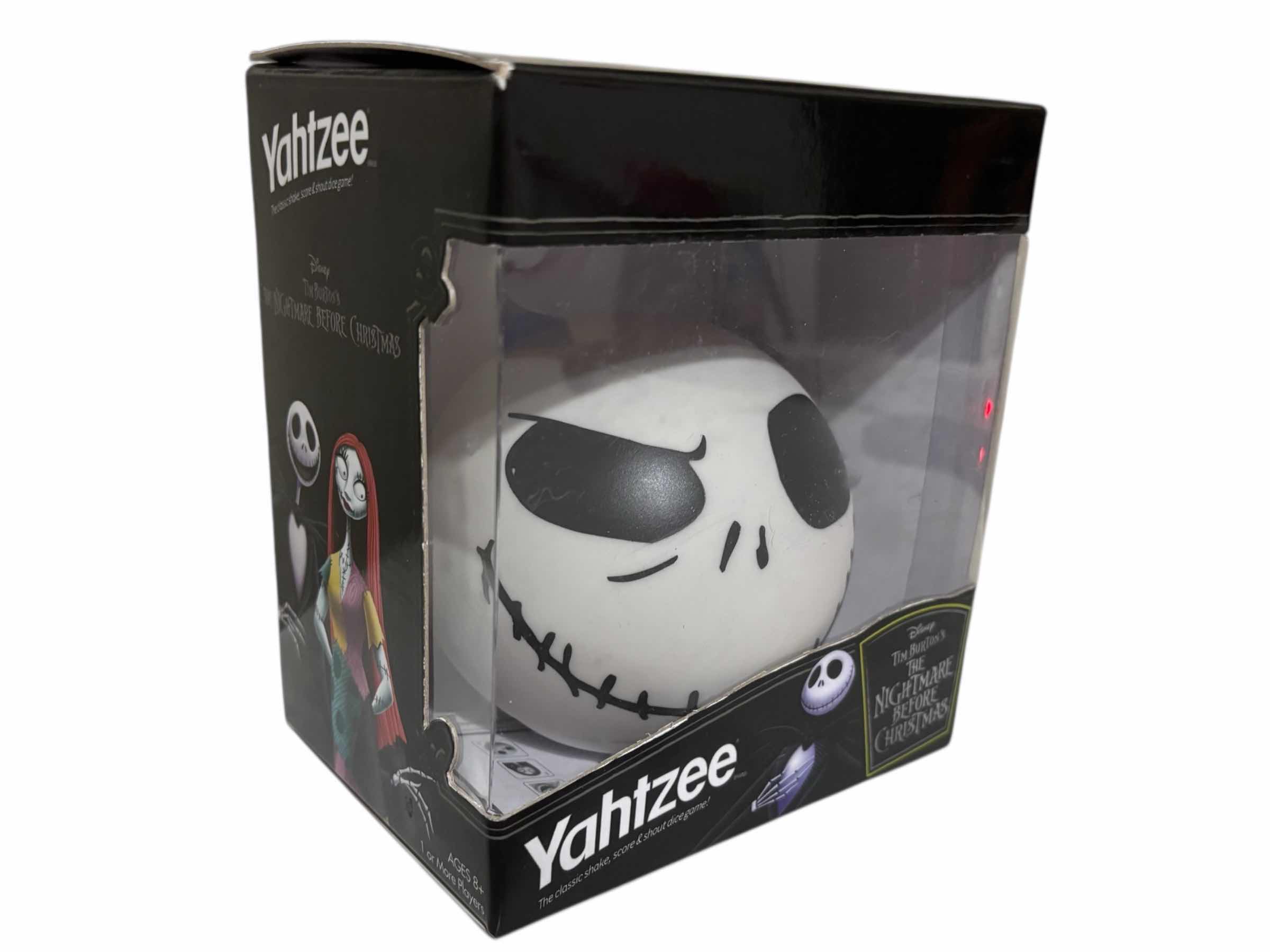 Photo 1 of TIM BURTON’S THE NIGHTMARE BEFORE CHRISTMAS EDITION YAHTZEE W JACK SKELLINGTON DICE CUP & CUSTOM DICE