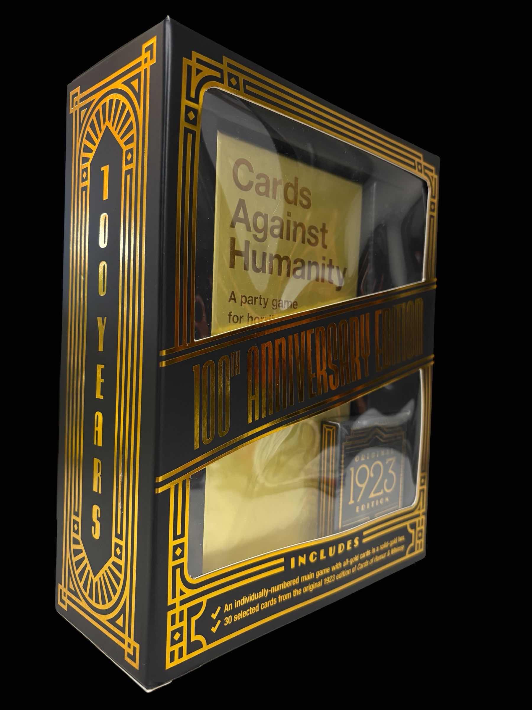 Photo 1 of CARDS AGAINST HUMANITY: 100TH ANNIVERSARY EDITION INCLUDES 30 CARDS FROM THE ORIGINAL 1923 ADDITION OF CARDS OF HUMOR & WHIMSY