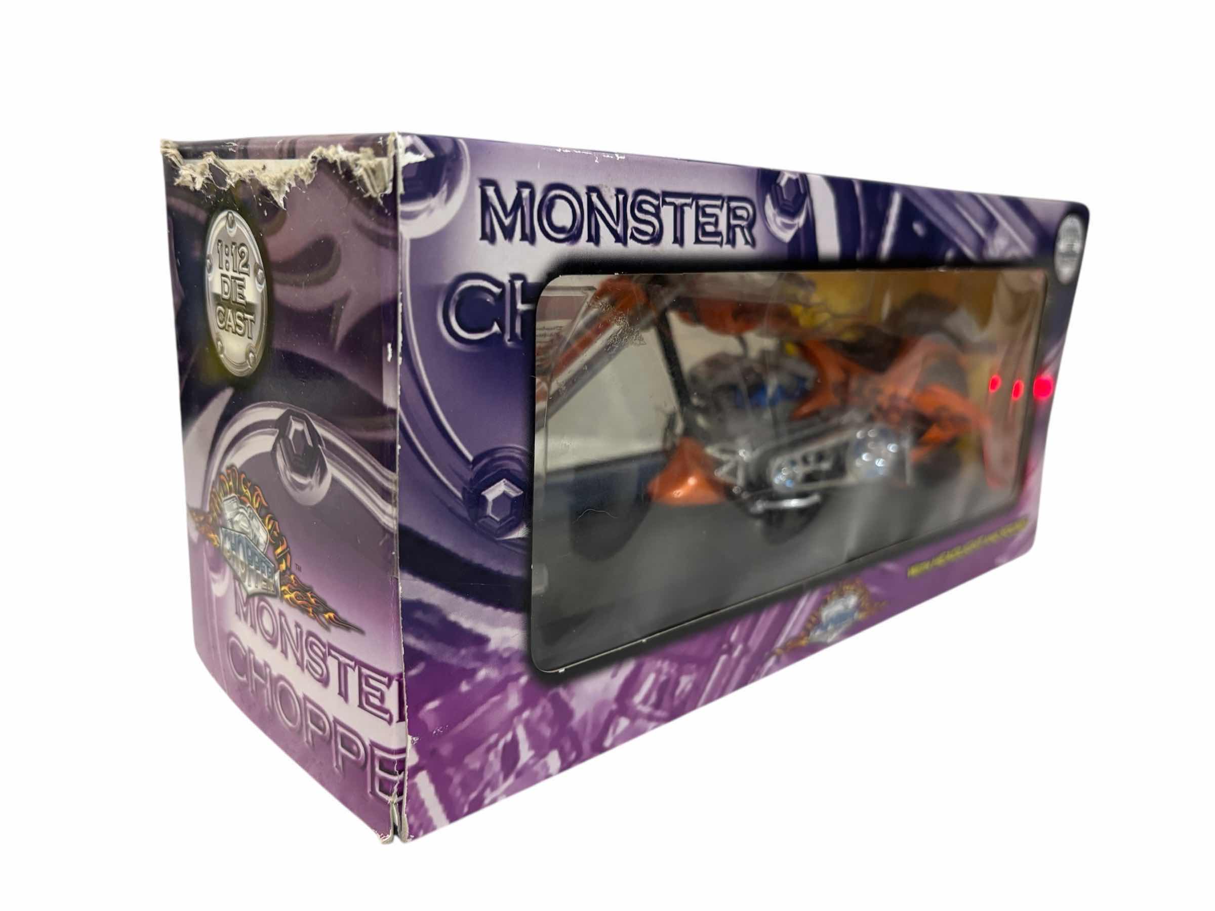 Photo 1 of BOLEY 2004 MONSTER FLAME CHOPPER DIE-CAST 1:12 SCALE MODEL W HEADLIGHT & SOUND