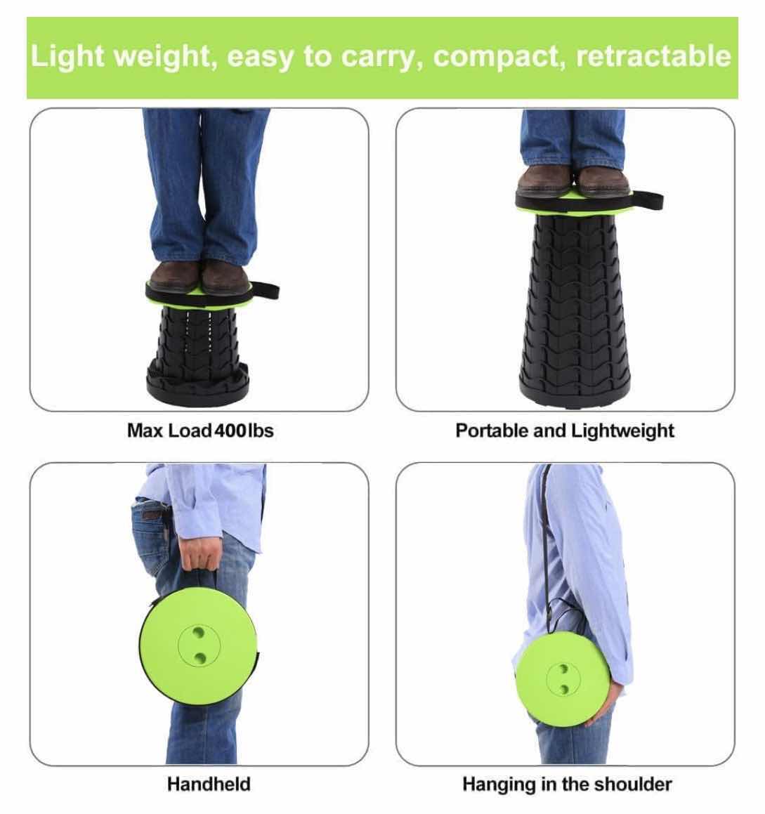 Photo 1 of FISHBOY COLLAPSIBLE PORTABLE MULTI-FUNCTIONAL TELESCOPIC STOOL, 400 LB CAPACITY