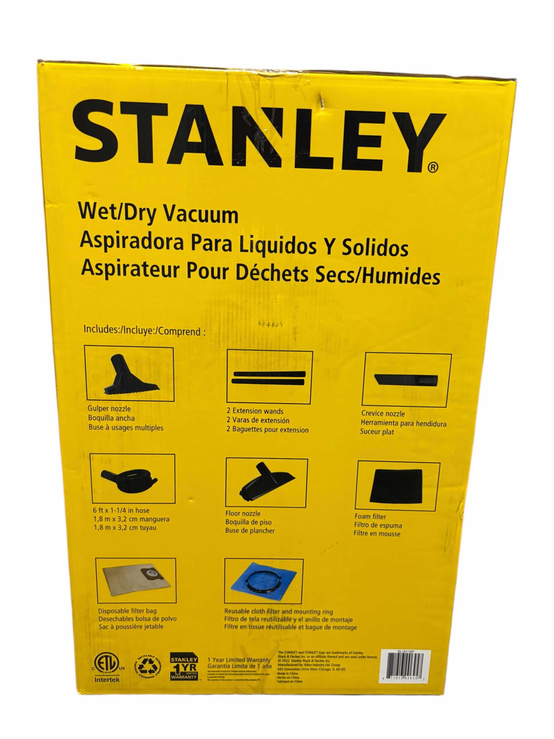 Photo 1 of STANLEY 6 GAL WET/DRY VACUUM
