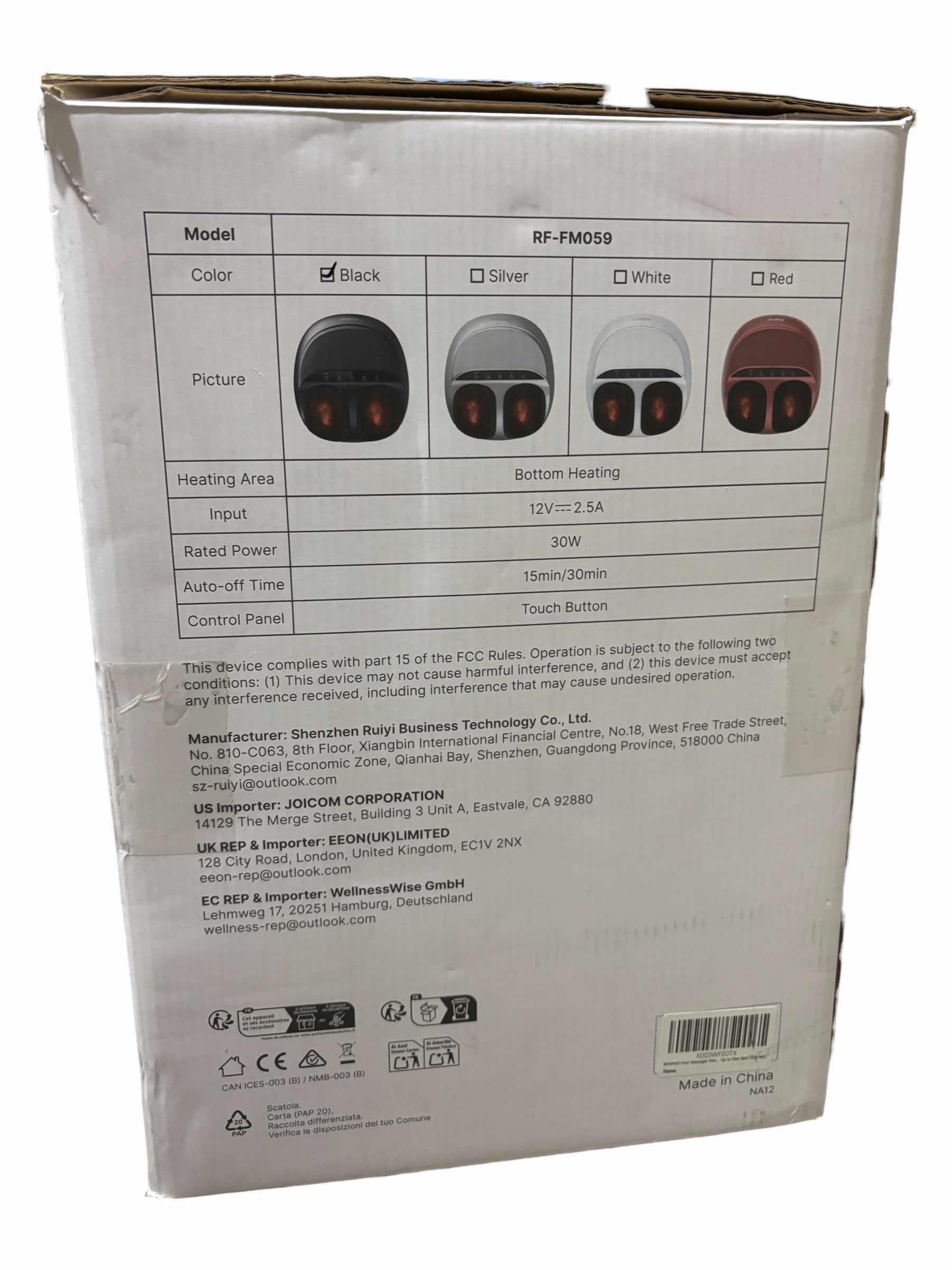 Photo 1 of $200 RENPHO SHIATSU FOOT MASSAGER, BLACK RF-FM059