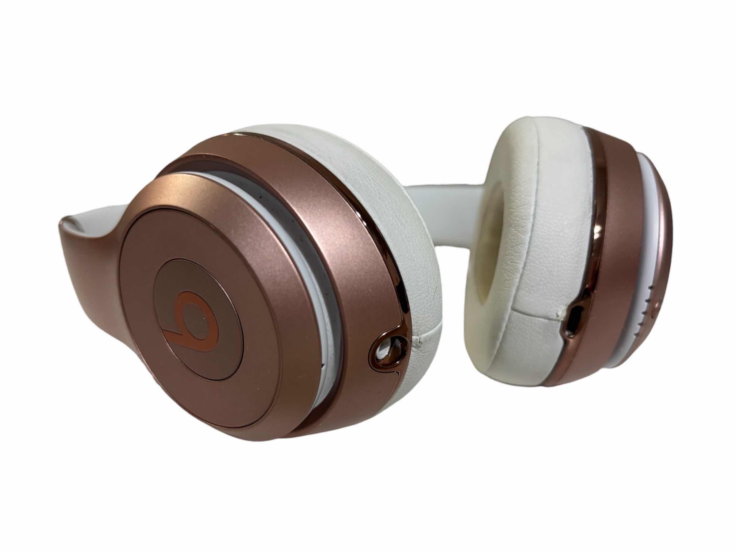 Photo 1 of BEATS BY DRE ROSE GOLD SOLO 3 WIRELESS ON-EAR HEADPHONES W CHARGER & ZIPPED CASE $180