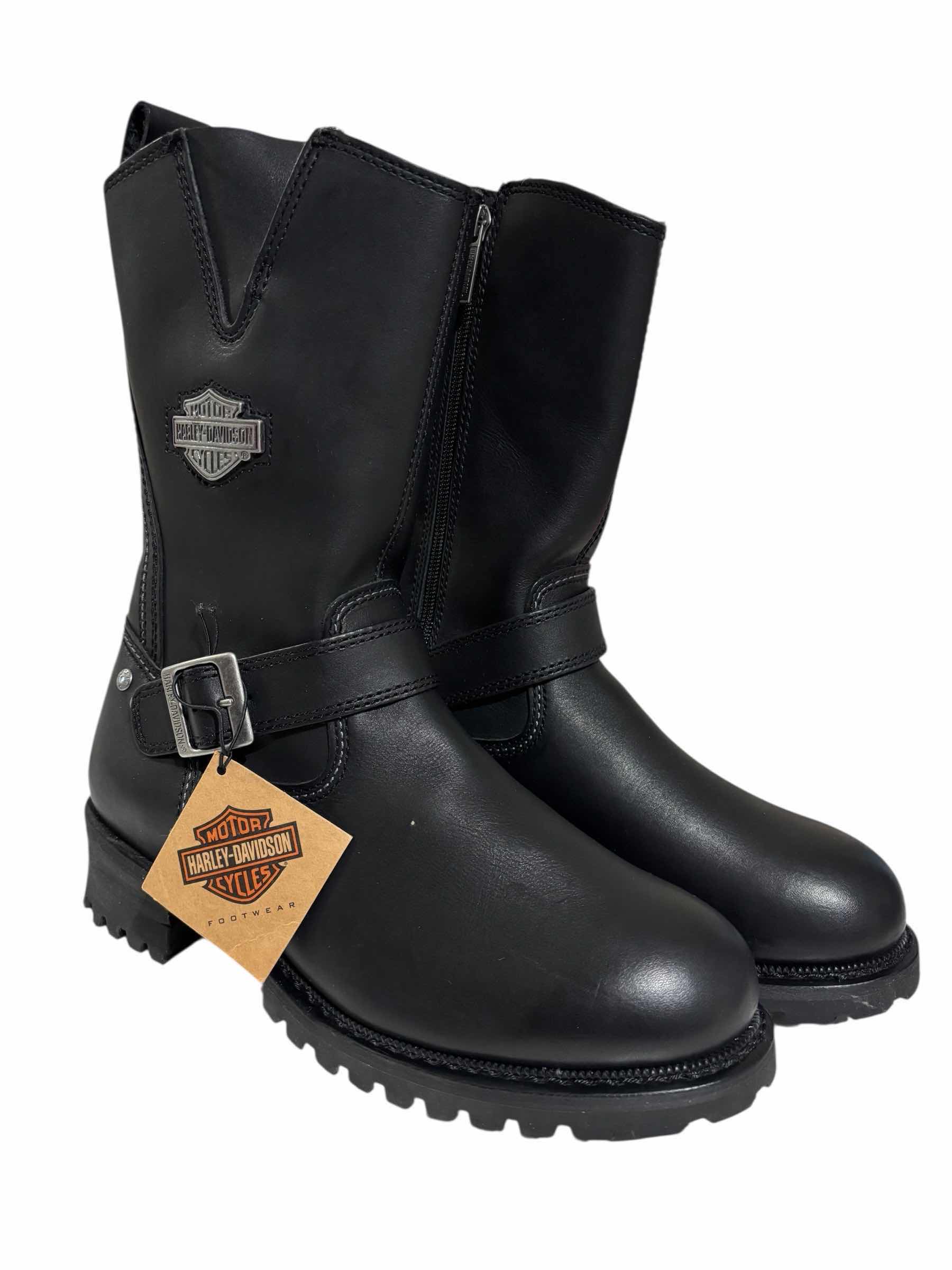 Photo 1 of NEW HARLEY-DAVIDSON MOTORCYCLES FOOTWEAR MENS BLADEN 9” BLACK LEATHER MOTORCYCLE BOOTS SIZE 8.5M, D96155 $200