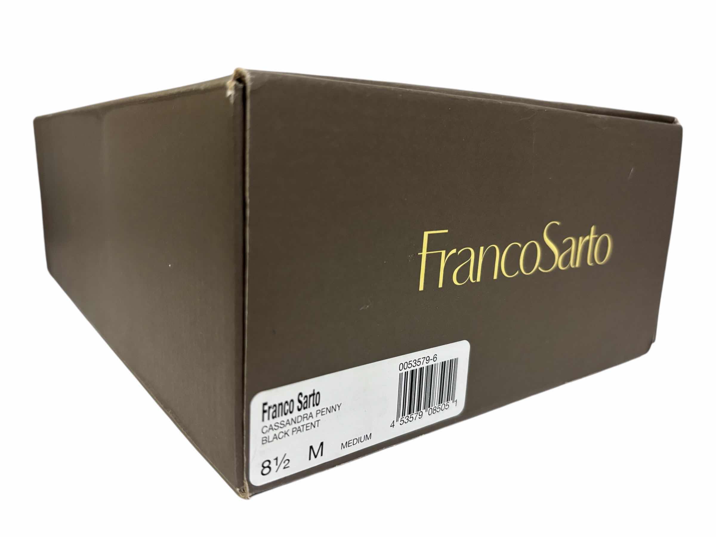 Photo 1 of FRANCO SARTO WOMENS CASSANDRA LOAFER, BLACK PATENT LEATHER SIZE 8.5M $100