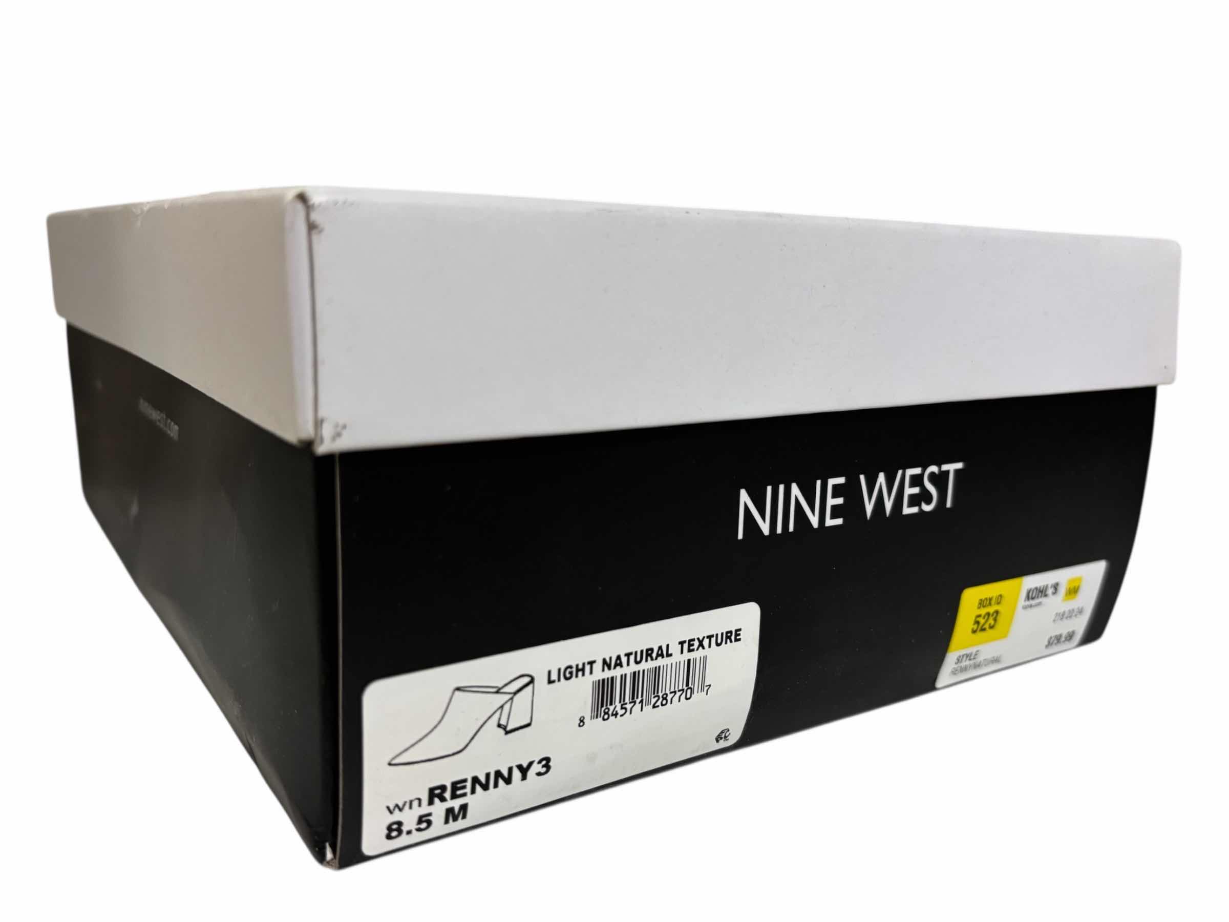 Photo 1 of NIB NINE WEST RENNY MULE SLIDES, LIGHT NATURAL SNAKE WOMENS SIZE 8.5M $80