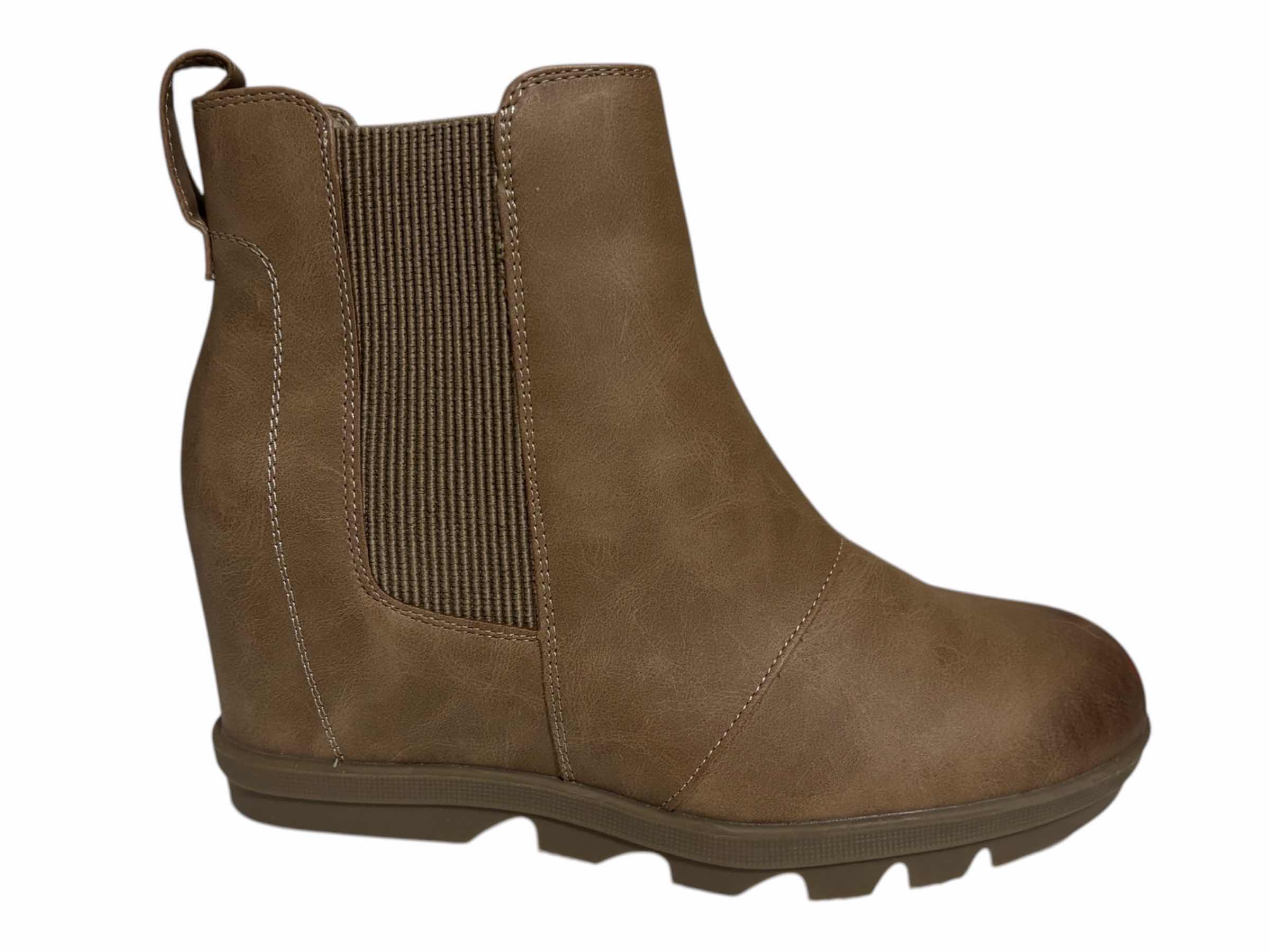 Photo 1 of ATHLEFIT ANKLE WEDGE BOOTIES, KHAKI WOMENS SIZE 8.5