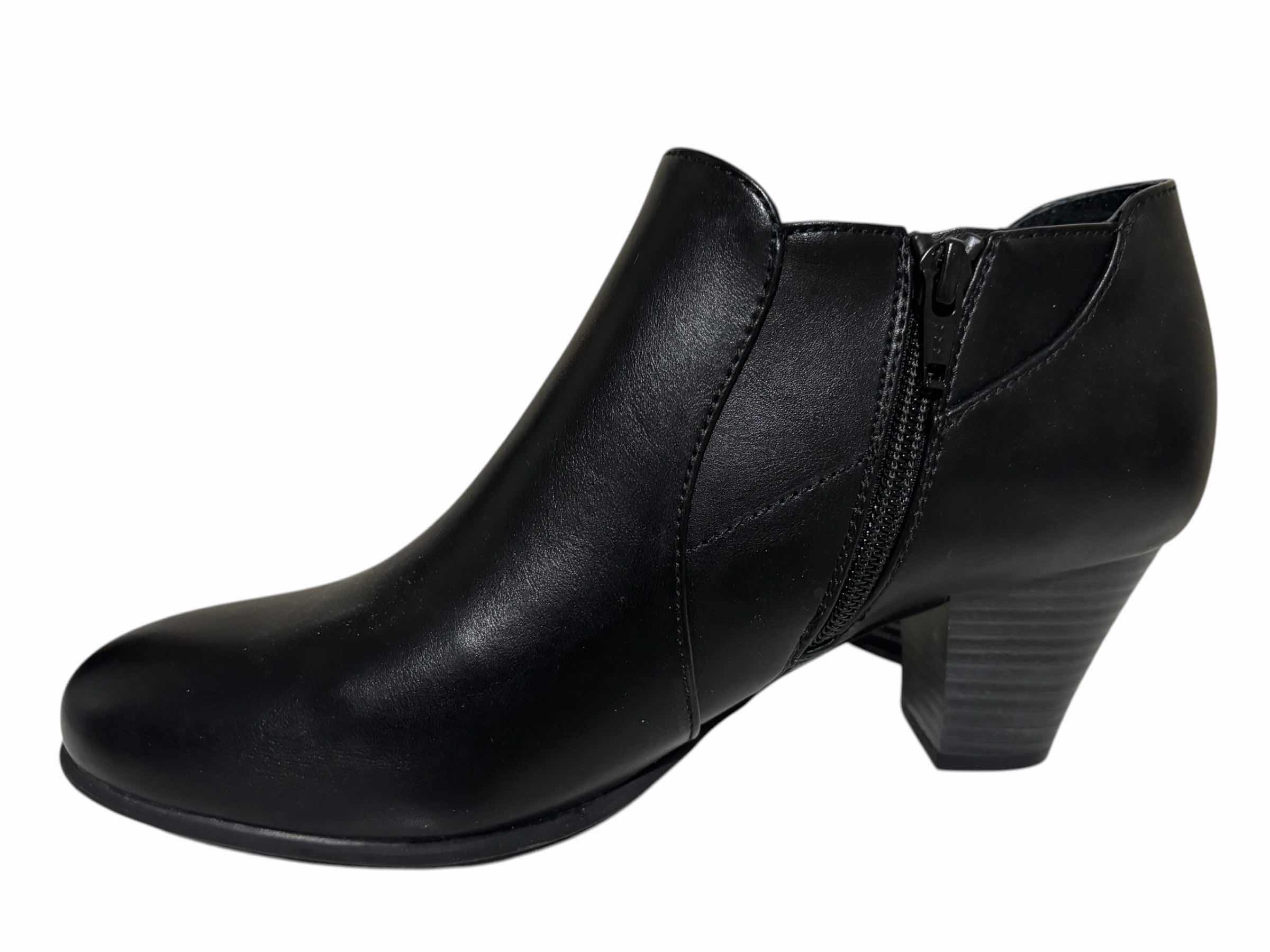 Photo 1 of CROFT & BARROW INES ANKLE BOOTIES W ORTHOLITE COMFORT FOAM INSOLES, BLACK WOMENS SIZE 8.5