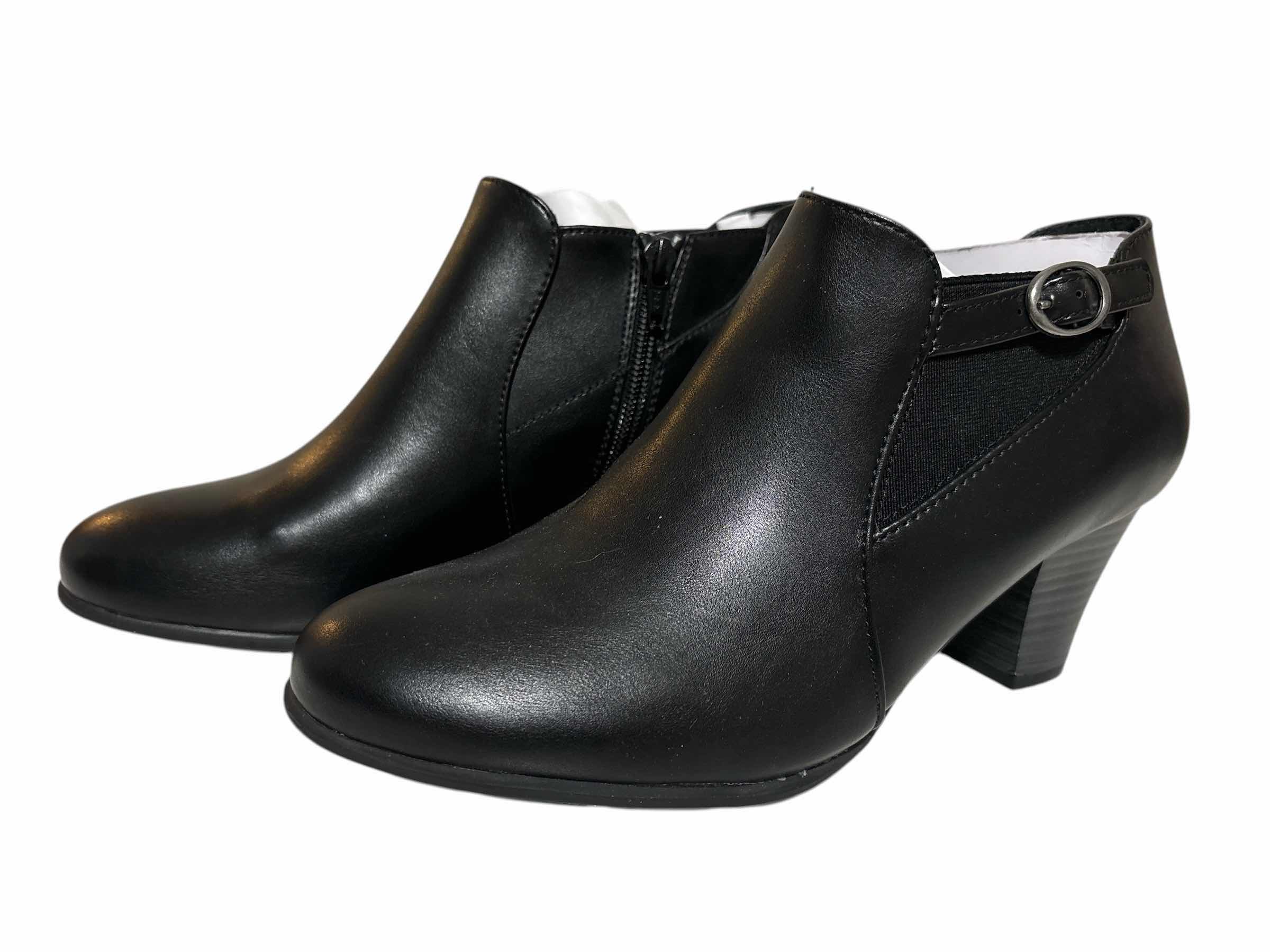 Photo 1 of CROFT & BARROW INES ANKLE BOOTIES W ORTHOLITE COMFORT FOAM INSOLES, BLACK WOMENS SIZE 8.5