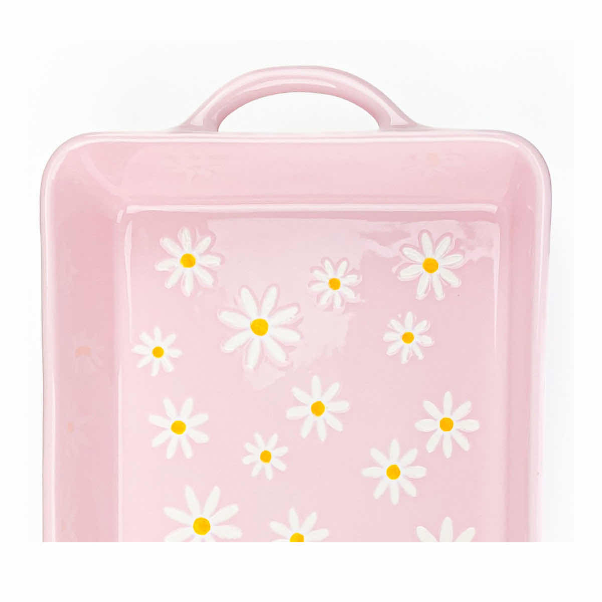 Photo 1 of 10 STRAWBERRY STREET DAISY POLKA DOT RECTANGULAR BAKING DISH 8” X 14” H3"