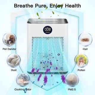 Photo 1 of FRESHDEW H13 TRUE HEPA FILTER PERSONAL CONSOLE AIR PURIFIER, 2300 SQ FT, WHITE #LY036SPS-240200U1 $168