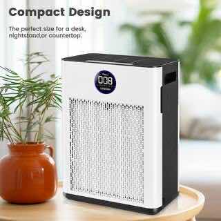 Photo 1 of FRESHDEW H13 TRUE HEPA FILTER PERSONAL CONSOLE AIR PURIFIER, 2300 SQ FT, WHITE #LY036SPS-240200U1 $168