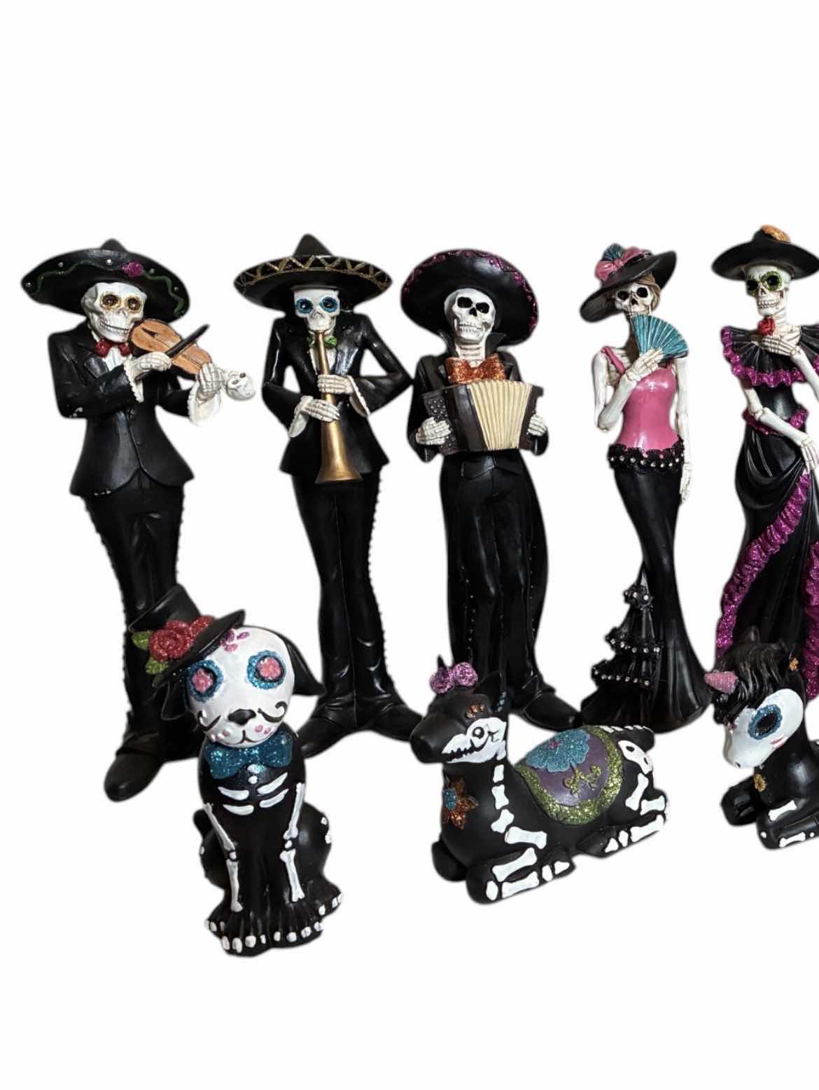 Photo 1 of HAPPY HALLOWEEN DAY OF THE DEAD RESIN FIGURINES (13)