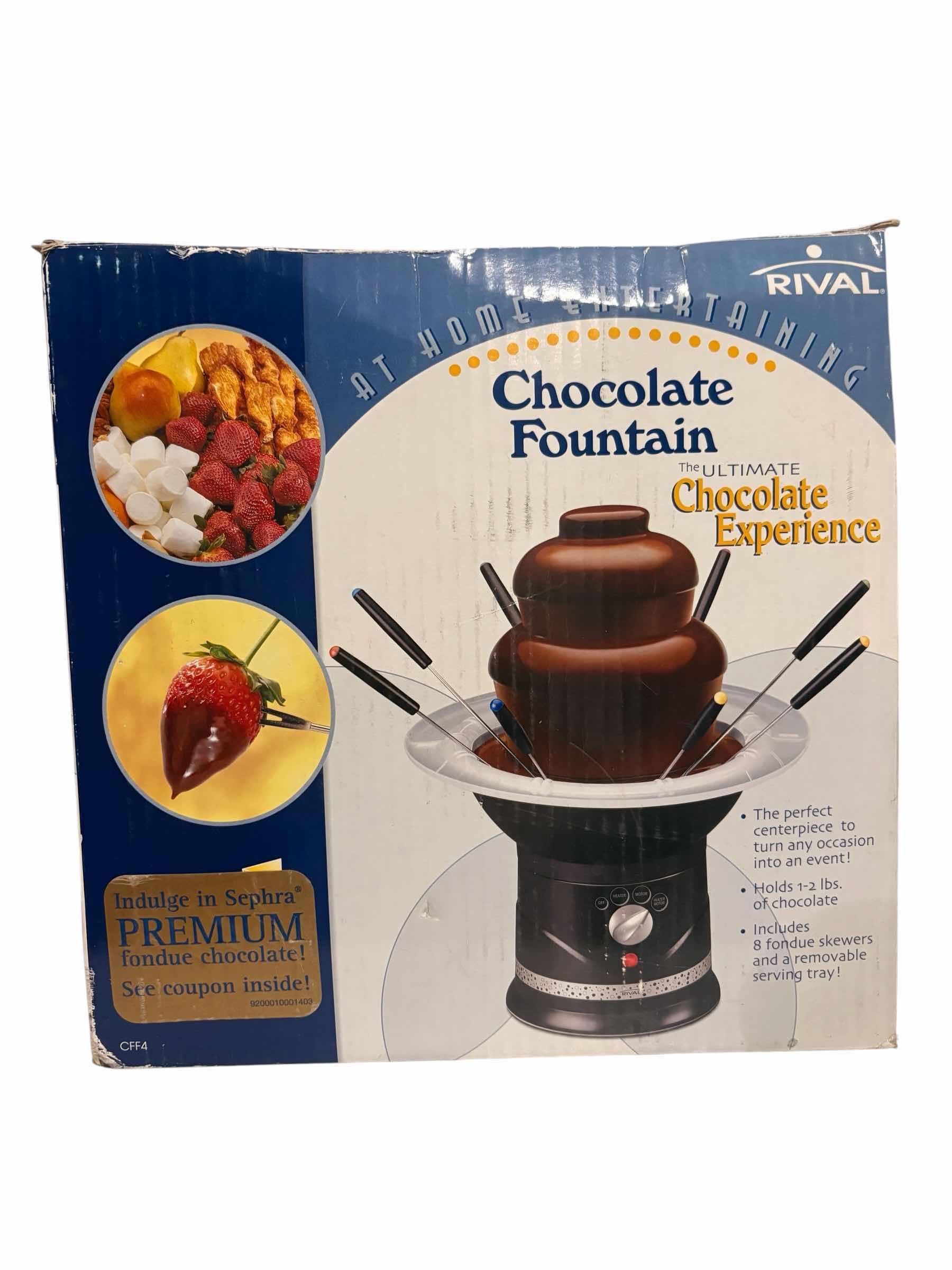 Photo 1 of RIVAL CHOCOLATE FOUNTAIN FONDUE MACHINE