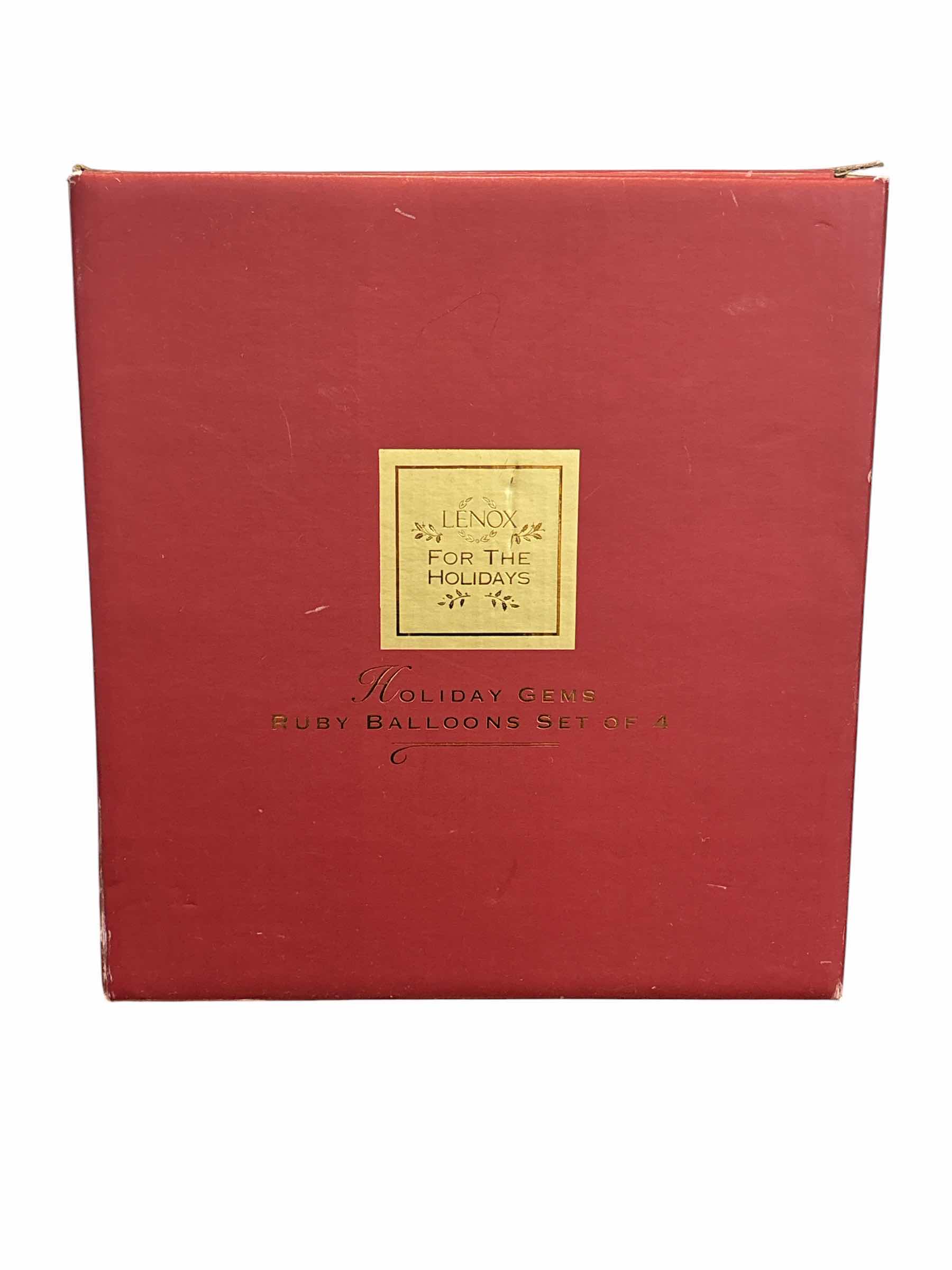 Photo 1 of VINTAGE LENOX FOR THE HOLIDAYS- HOLIDAYS GEMS RUBY BALLOONS, SET OF 4