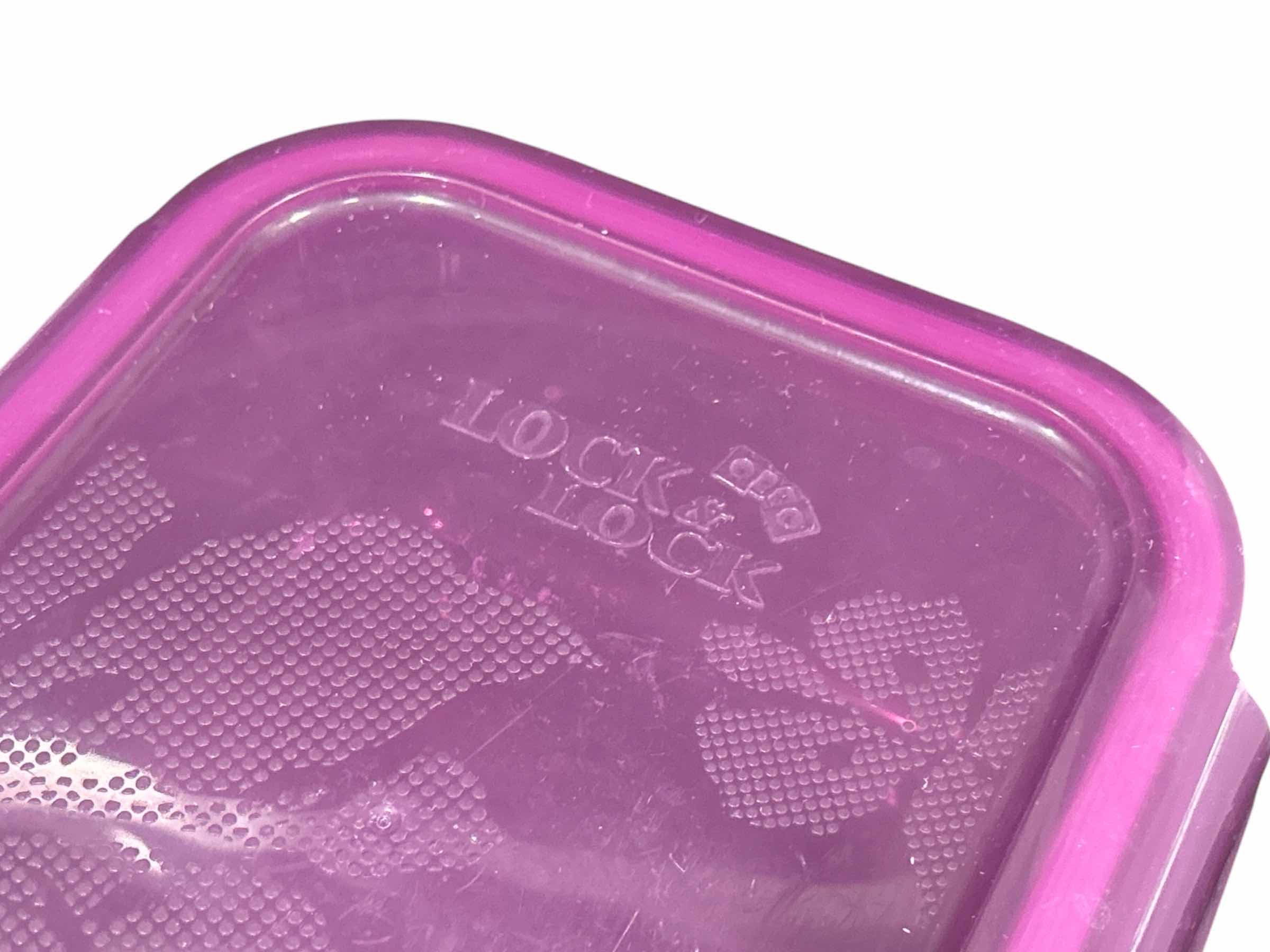 Photo 1 of LOCK & LOCK 12 PC GLASS STORAGE SET W LIDS, FUCHSIA