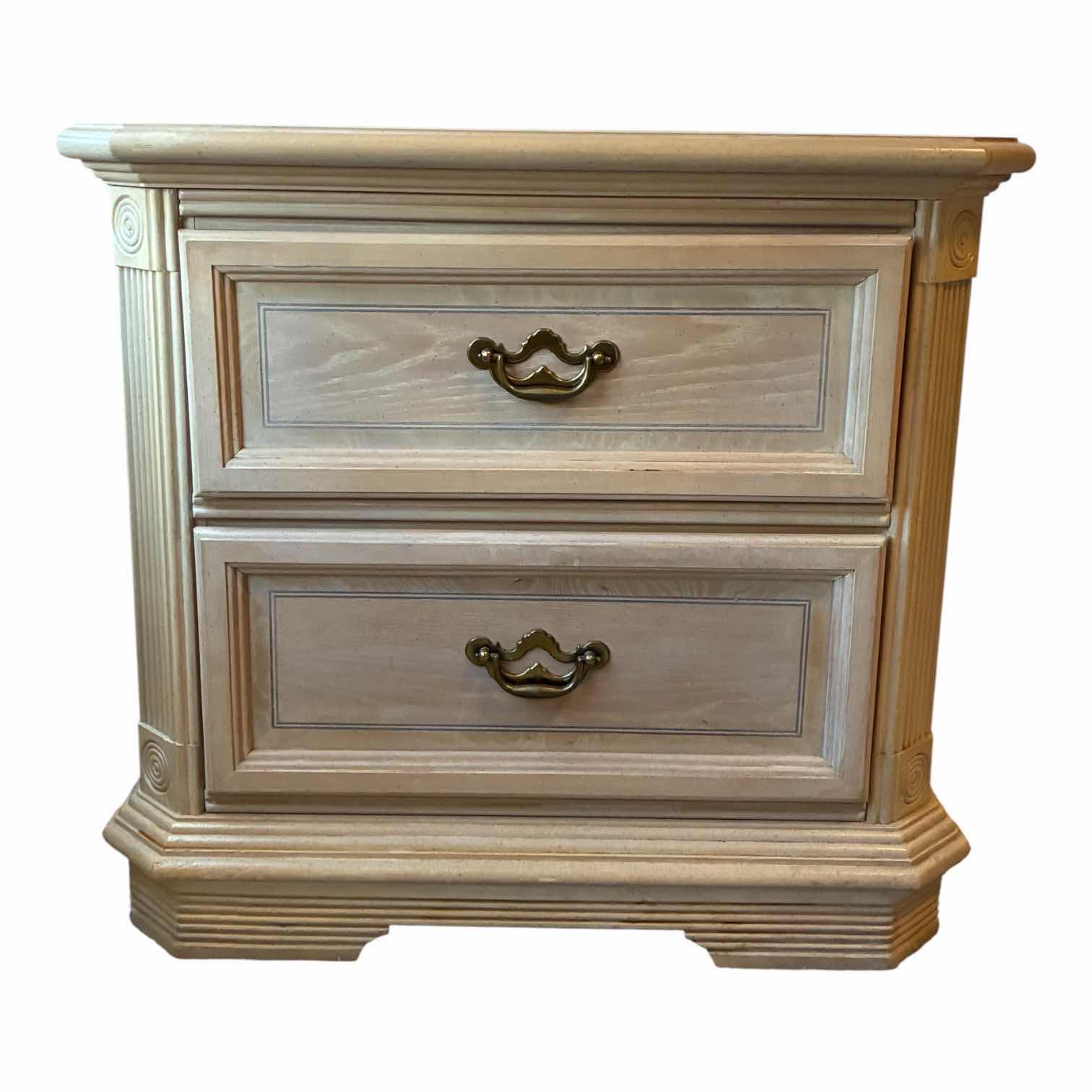 View 1 of NATURAL OAK WOOD 2-DRAW NIGHTSTAND