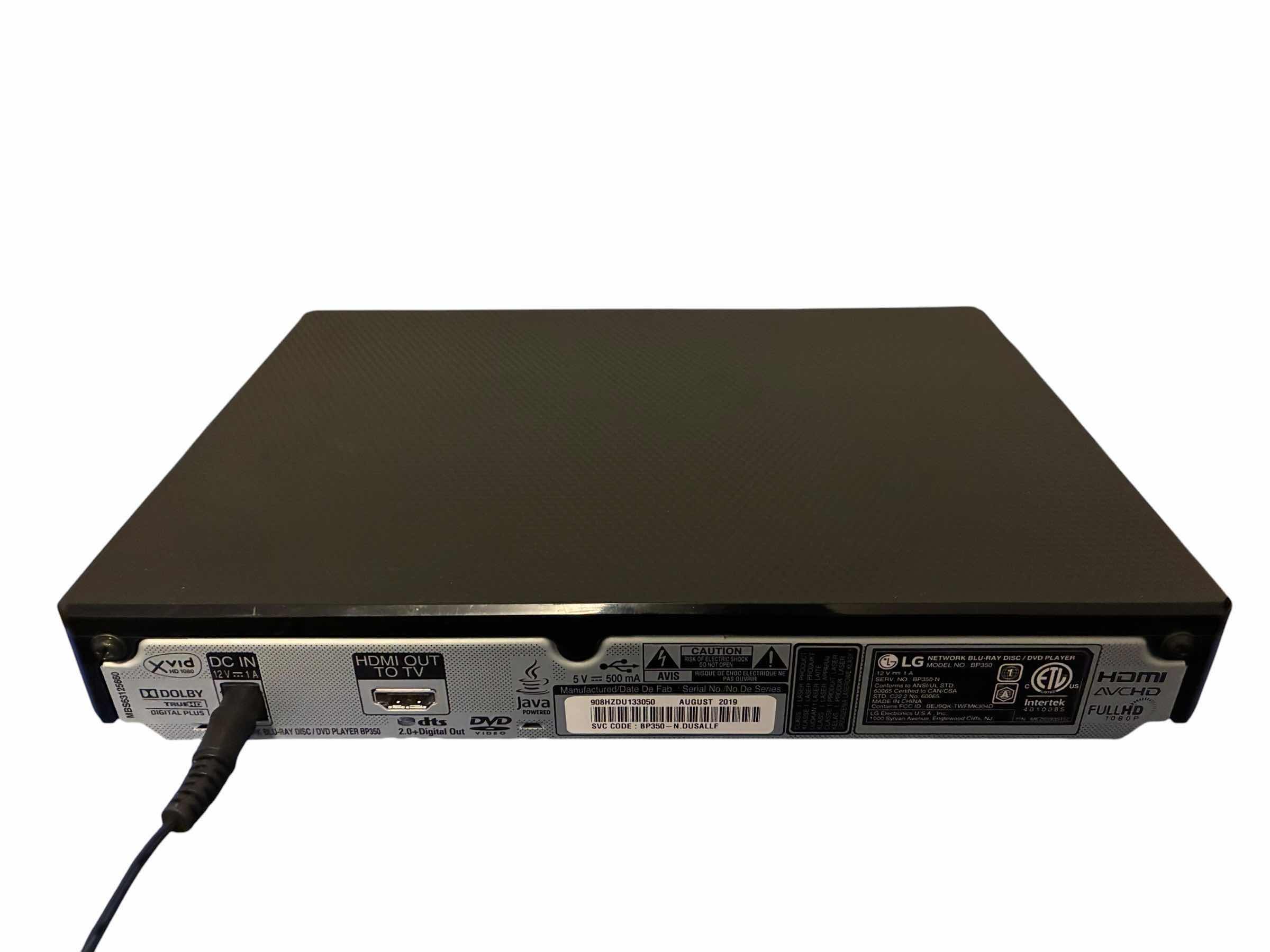 Photo 1 of LG BLU-RAY DVD PLAYER W REMOTE