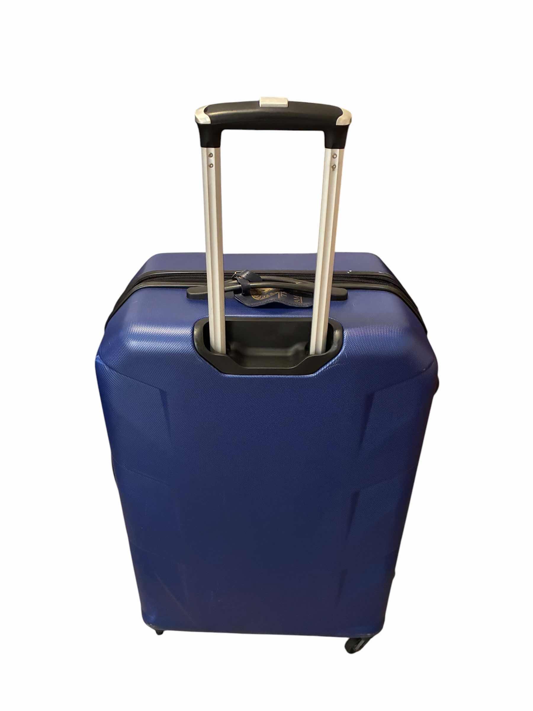 Photo 1 of SAMSONITE BLUE HARDSHELL ROLLING LUGGAGE CHECK BACK