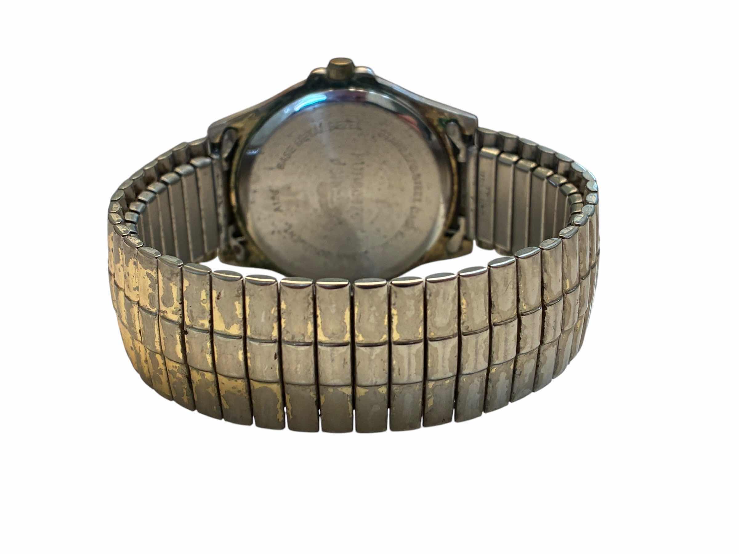 View 3 of JAPAN MOVEMENT STAINLESS STEEL GOLD TONE ACCENT QUARTZ FLEX BAND WATCH
