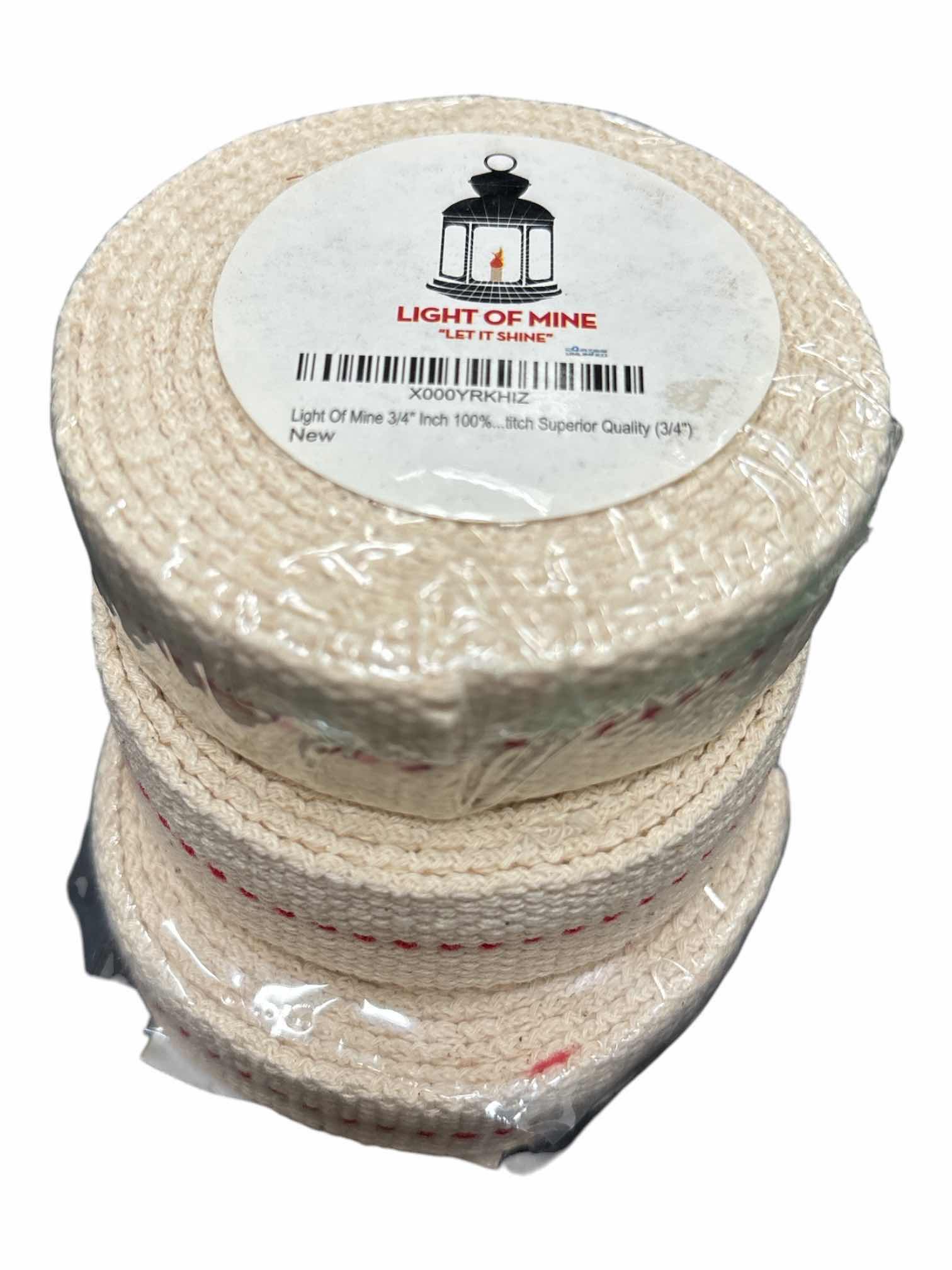 Photo 1 of LIGHT OF MINE 100% COTTON FLAT WICK FOR PARAFFIN OIL/KEROSENE BASED LANTERNS & OIL LAMPS W GENUINE RED STITCH *SEE NOTES FOR SIZES (5 ROLLS)