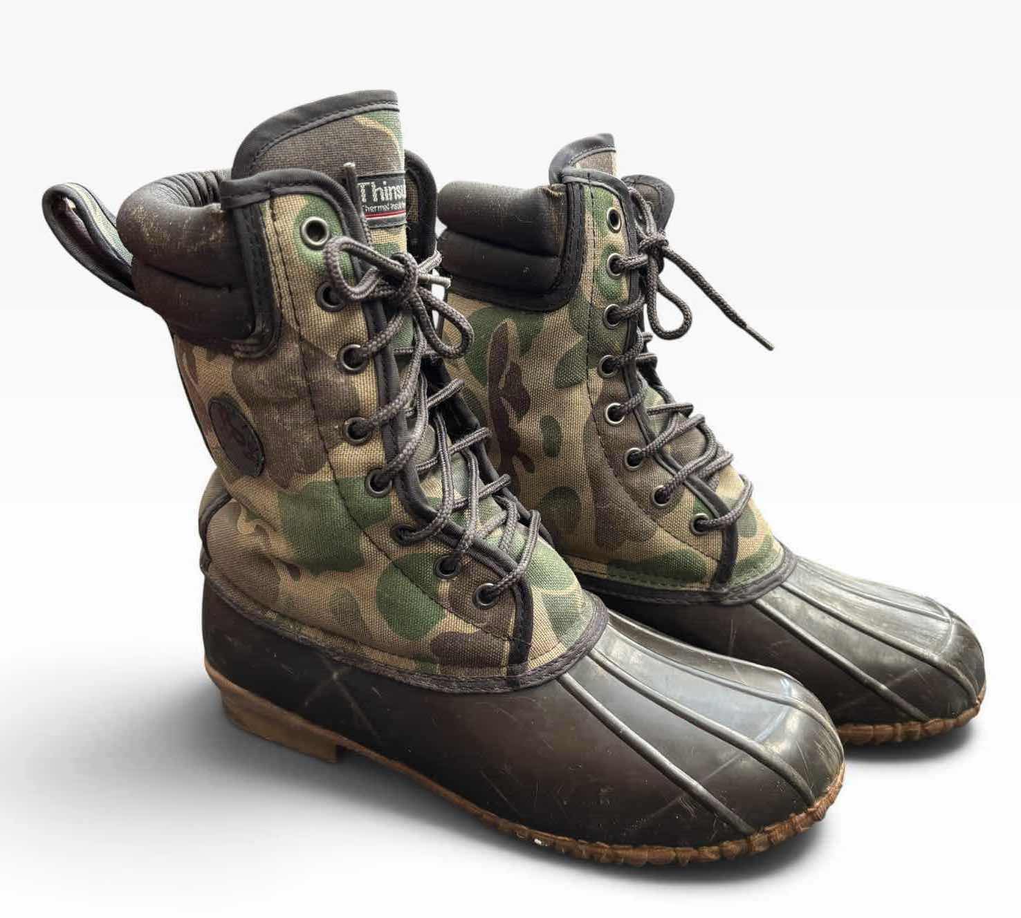 Photo 1 of THINSULATE PRO LINE CAMOUFLAGE BOOT, MENS SIZE 9 $70