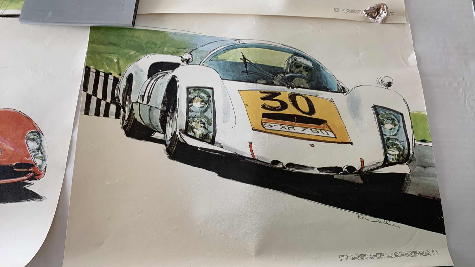 Photo 1 of VINTAGE ORIGINAL AUTOMOBILE RACING ARTWORK